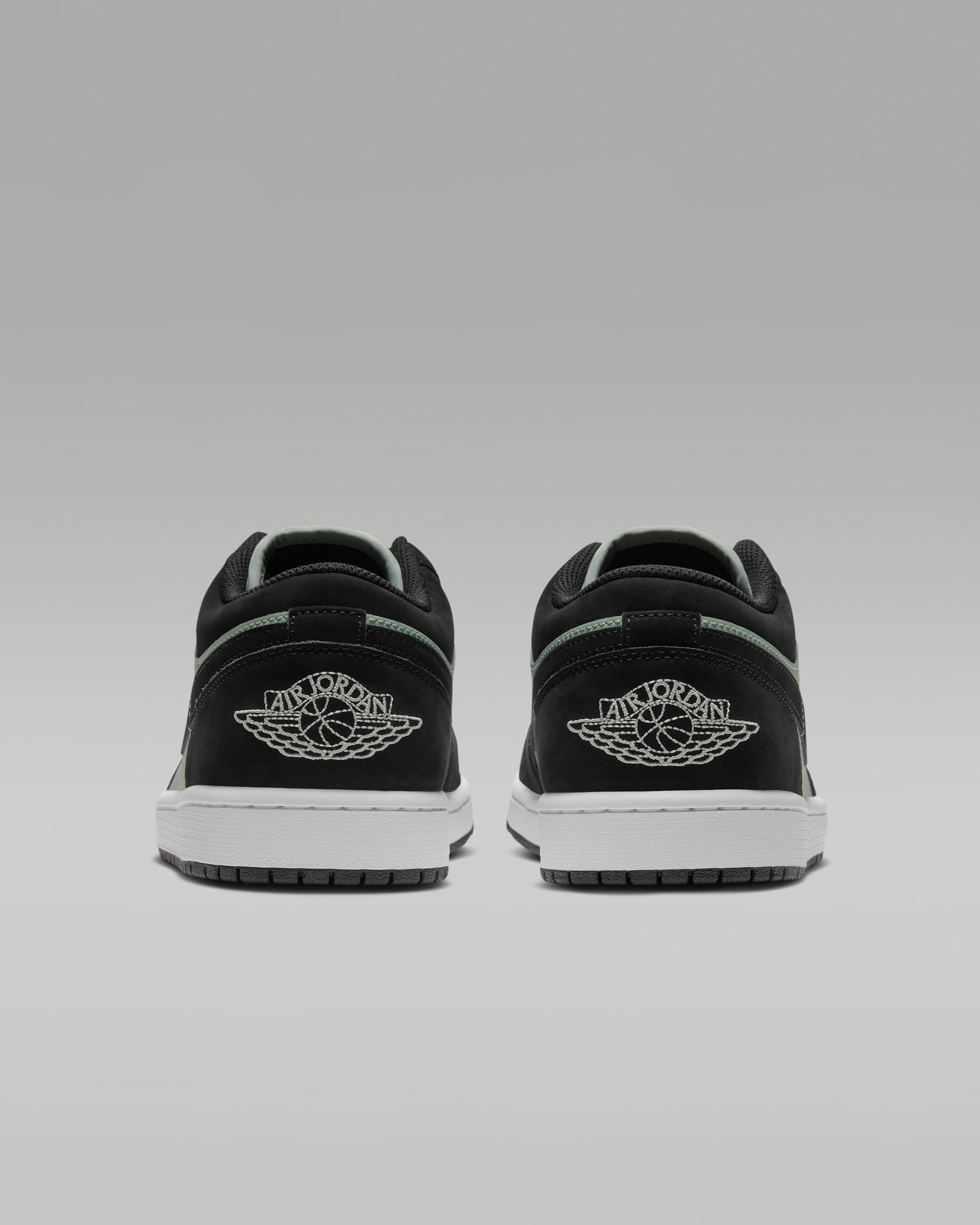 Air Jordan 1 Low Men's Shoes - Black/White/Pistachio Frost - View 6