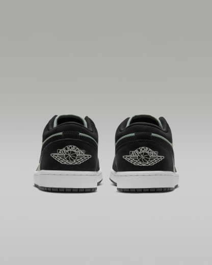 Air Jordan 1 Low Men's Shoes - Black/White/Pistachio Frost - View 6