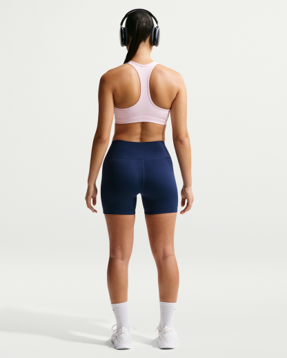 Nike One Women's High-Waisted 12.5cm (approx.) Biker Shorts - Midnight Navy/White - View 5
