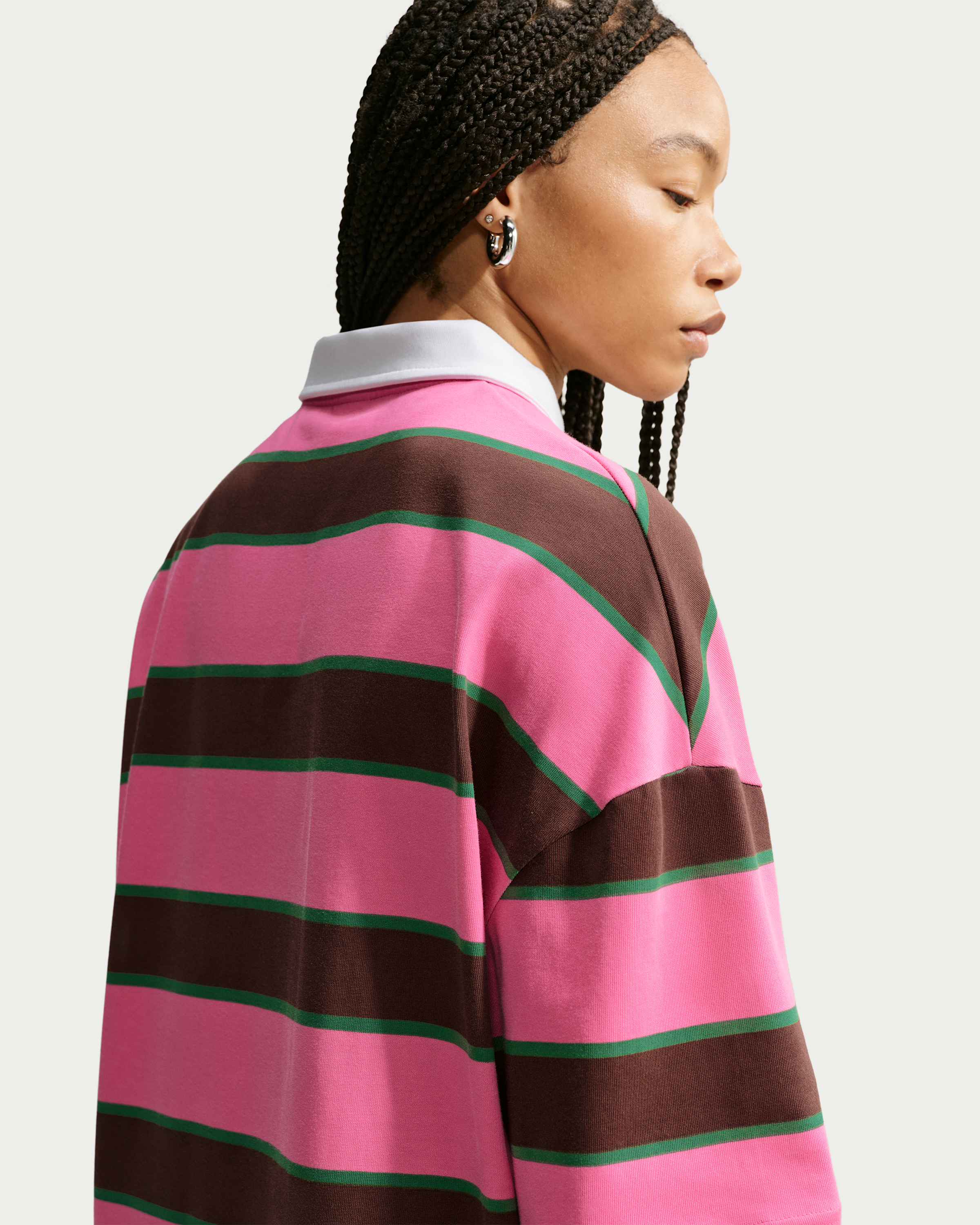 Nike Sportswear Women's Polo - Pinksicle/Pine Green/Cacao Wow - View 2