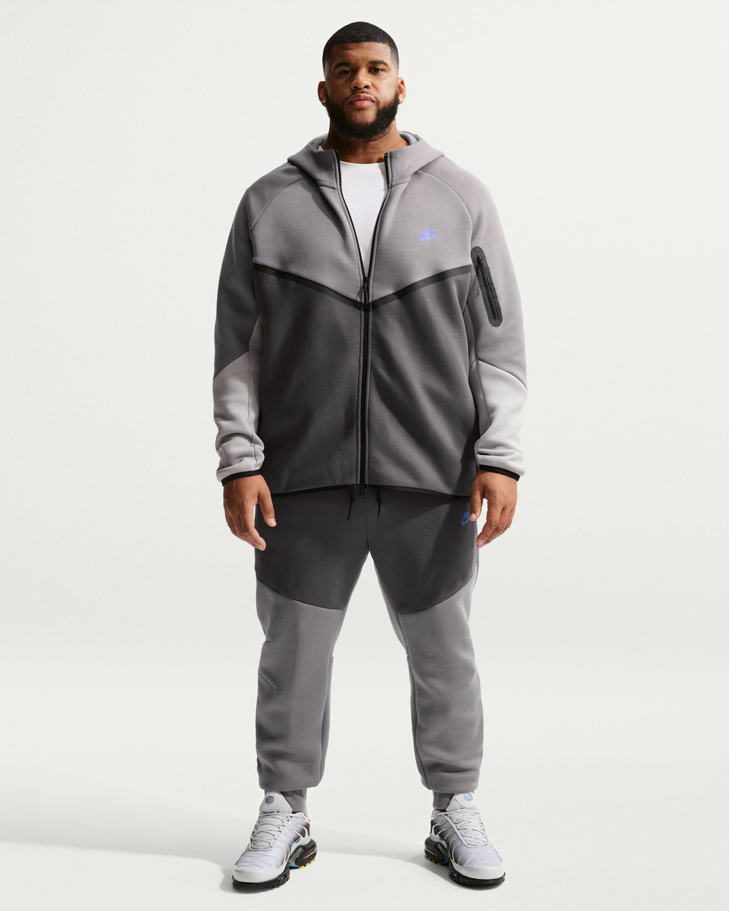 Nike Tech Men's Fleece Windrunner Full-Zip Jacket - Pencil Point/Medium Ash/College Grey/Sapphire - View 10