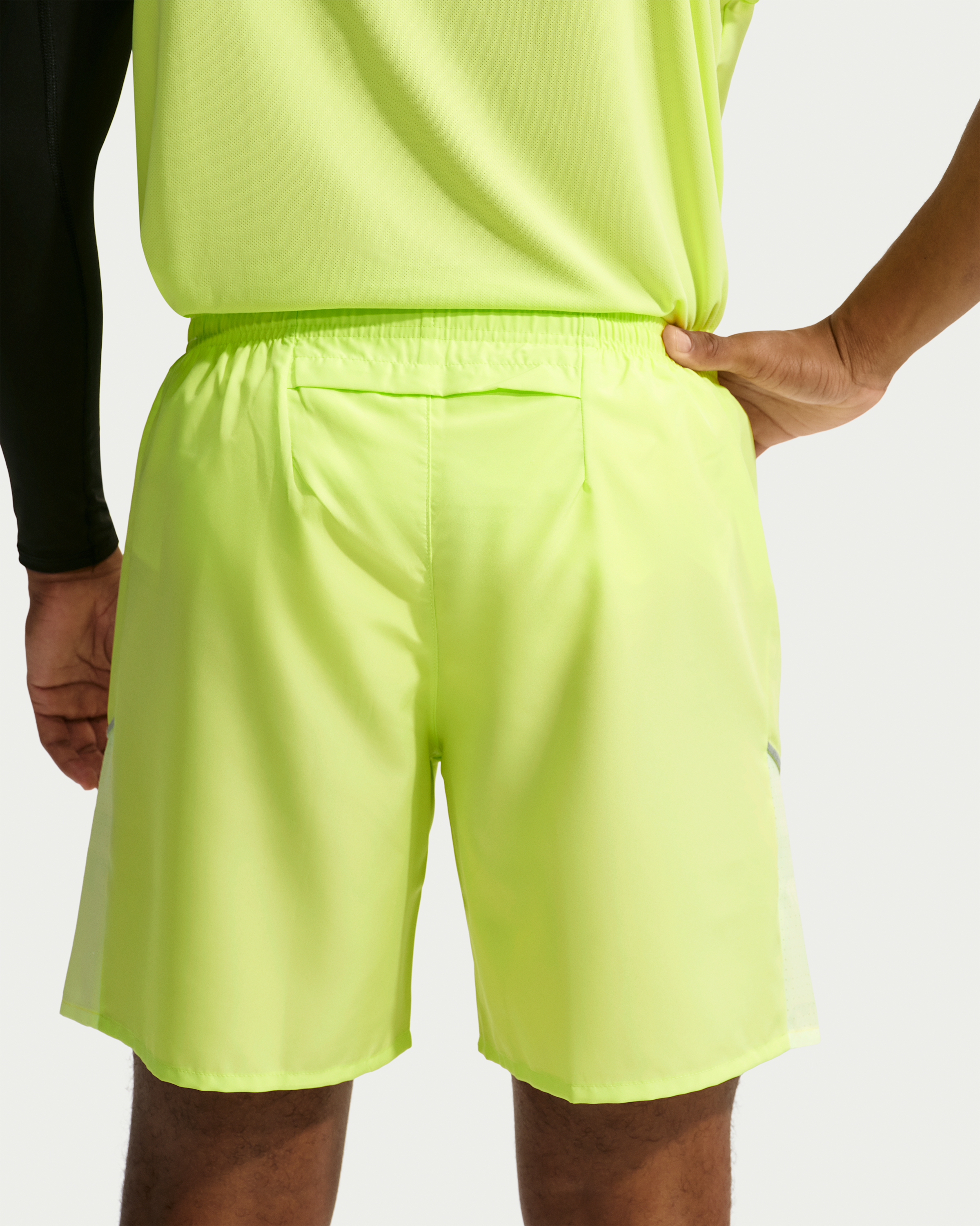 Nike Miler Men's Dri-FIT 18cm (approx.) Brief-Lined Running Shorts - Light Lemon Twist/Barely Volt - View 3