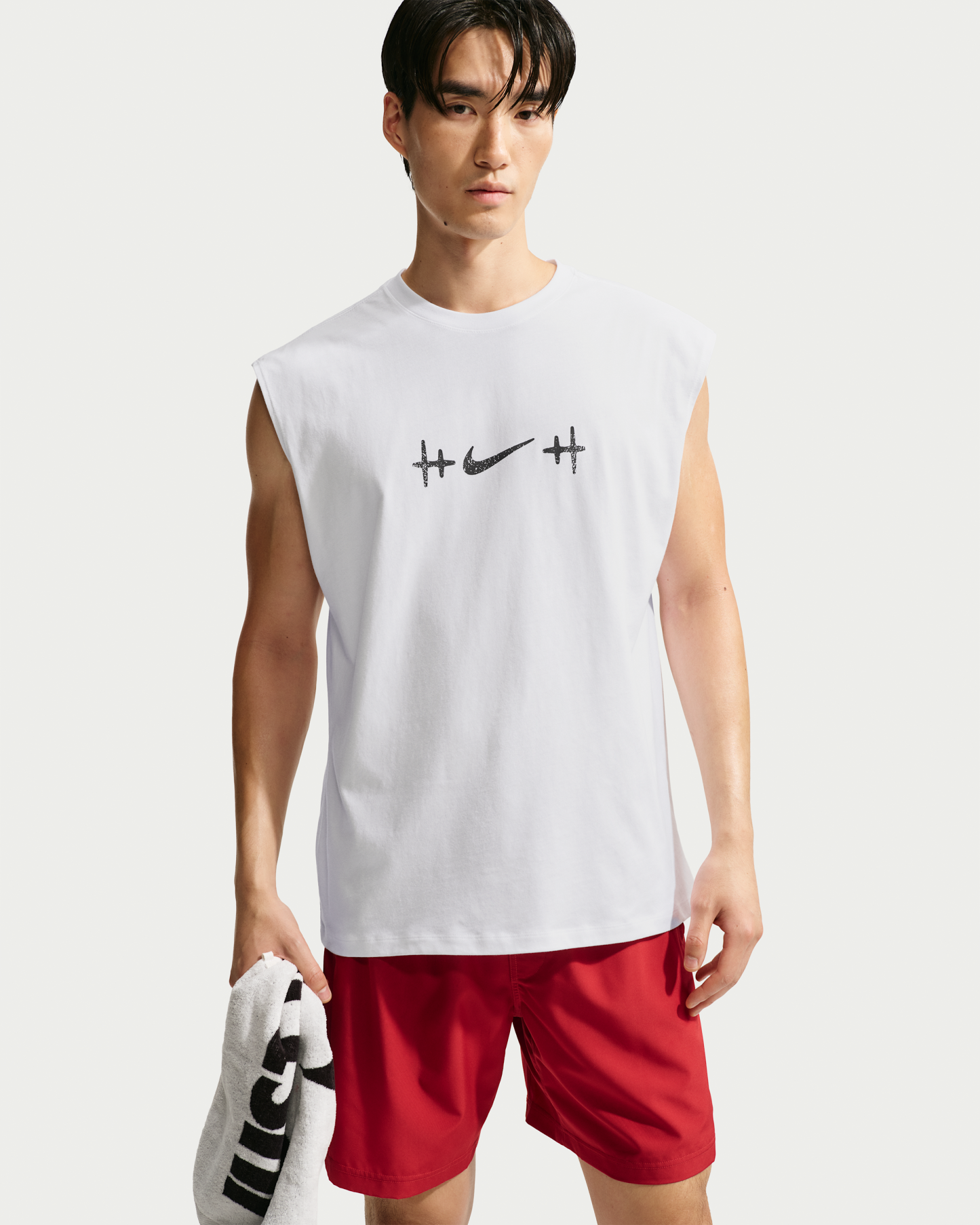Nike N.A.C. Men's Sleeveless T-Shirt - White/Black - View 1