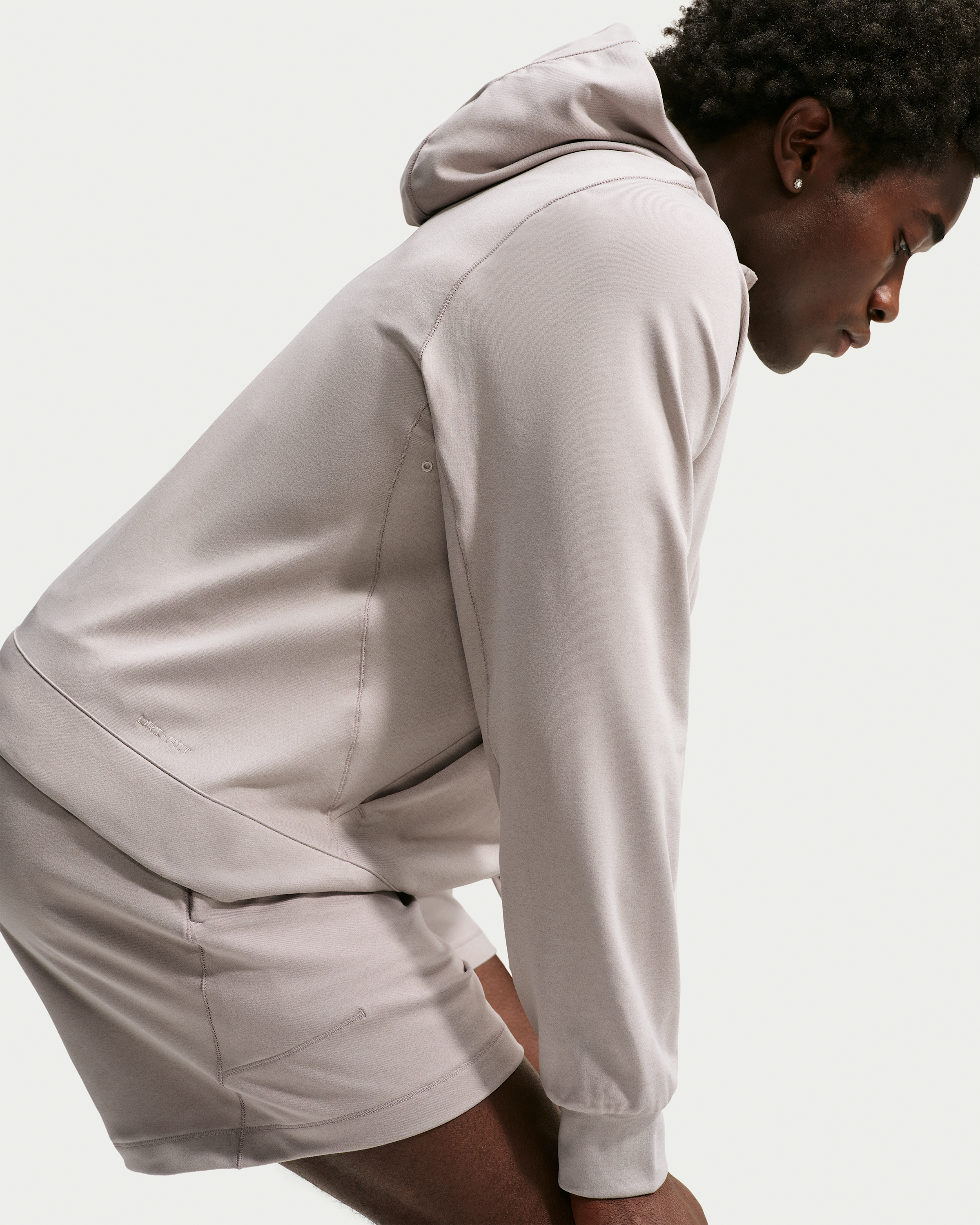 Nike Primary NanoKnit Men's Dri-FIT UV Protection Full-Zip Performance Hoodie - Moon Particle/College Grey/Heather/Moon Particle - View 2