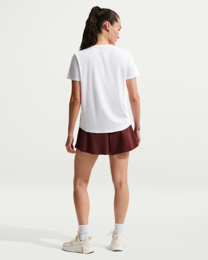 Nike One Classic Women's Dri-FIT Short-Sleeve Top - White/Black - View 5