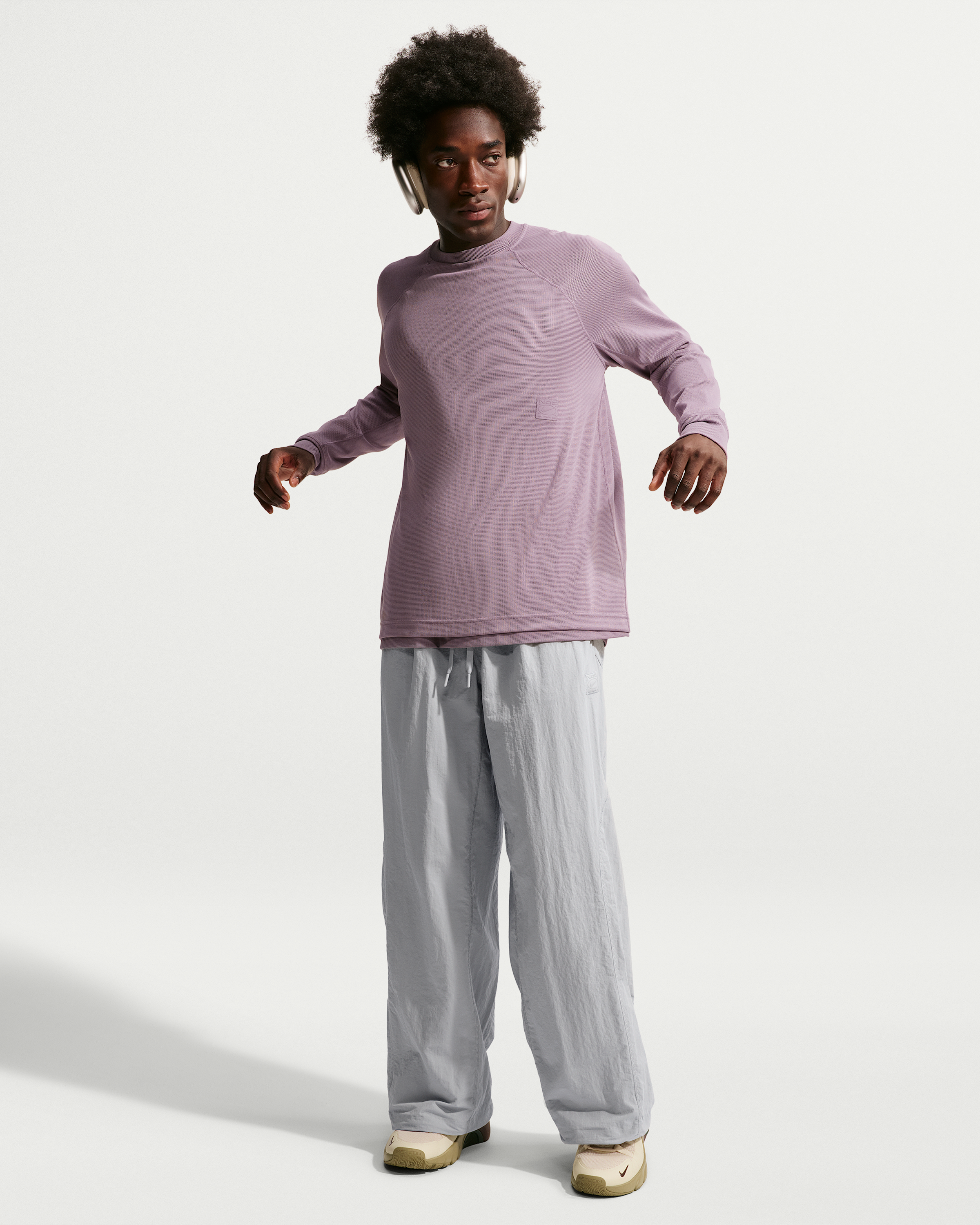 Nike N.A.C. Men's Dri-FIT Long-Sleeve Top - Purple Smoke/Purple Smoke - View 4