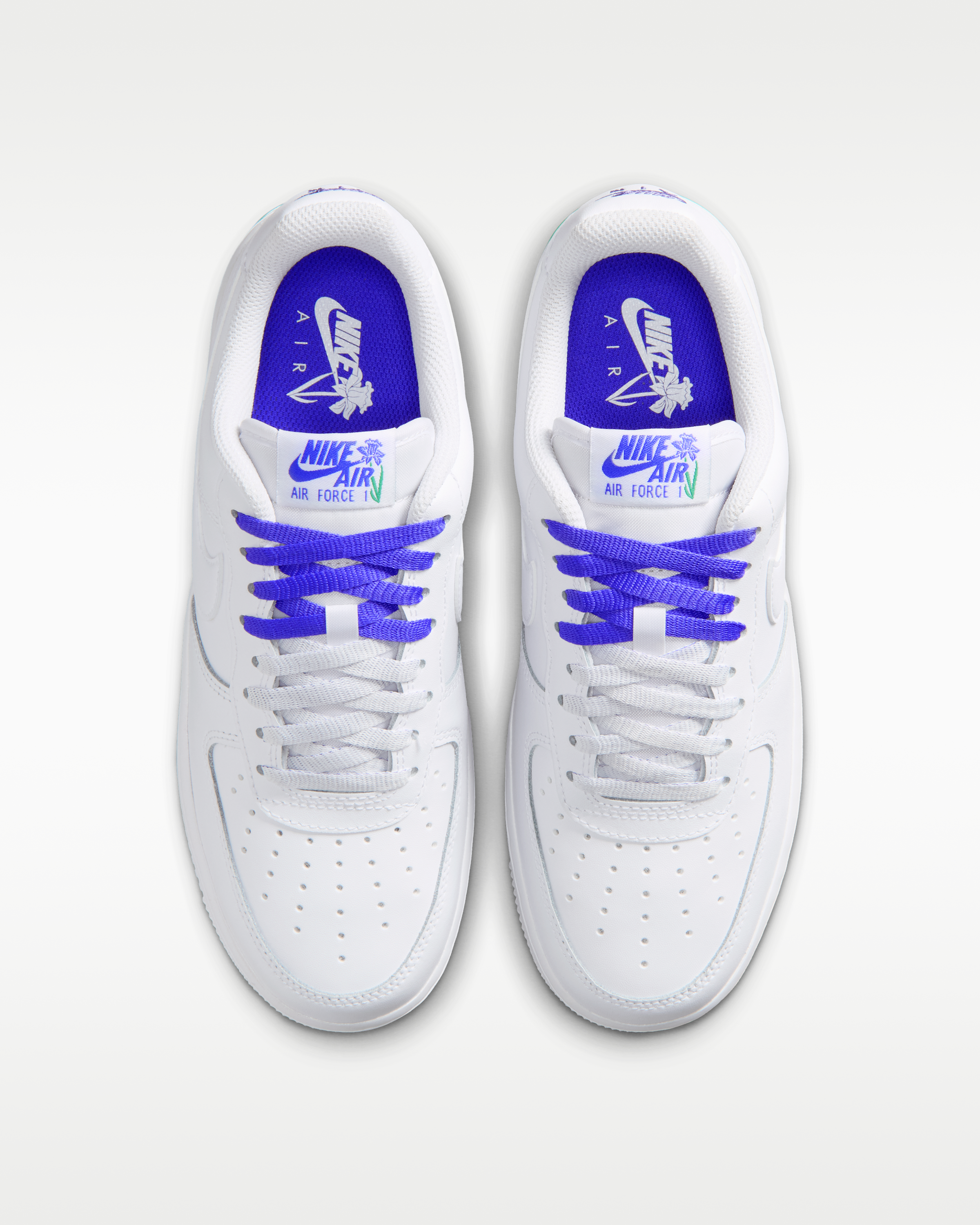 Nike Air Force 1 '07 SE Women's Shoes - White/Persian Violet/Stadium Green/White - View 4