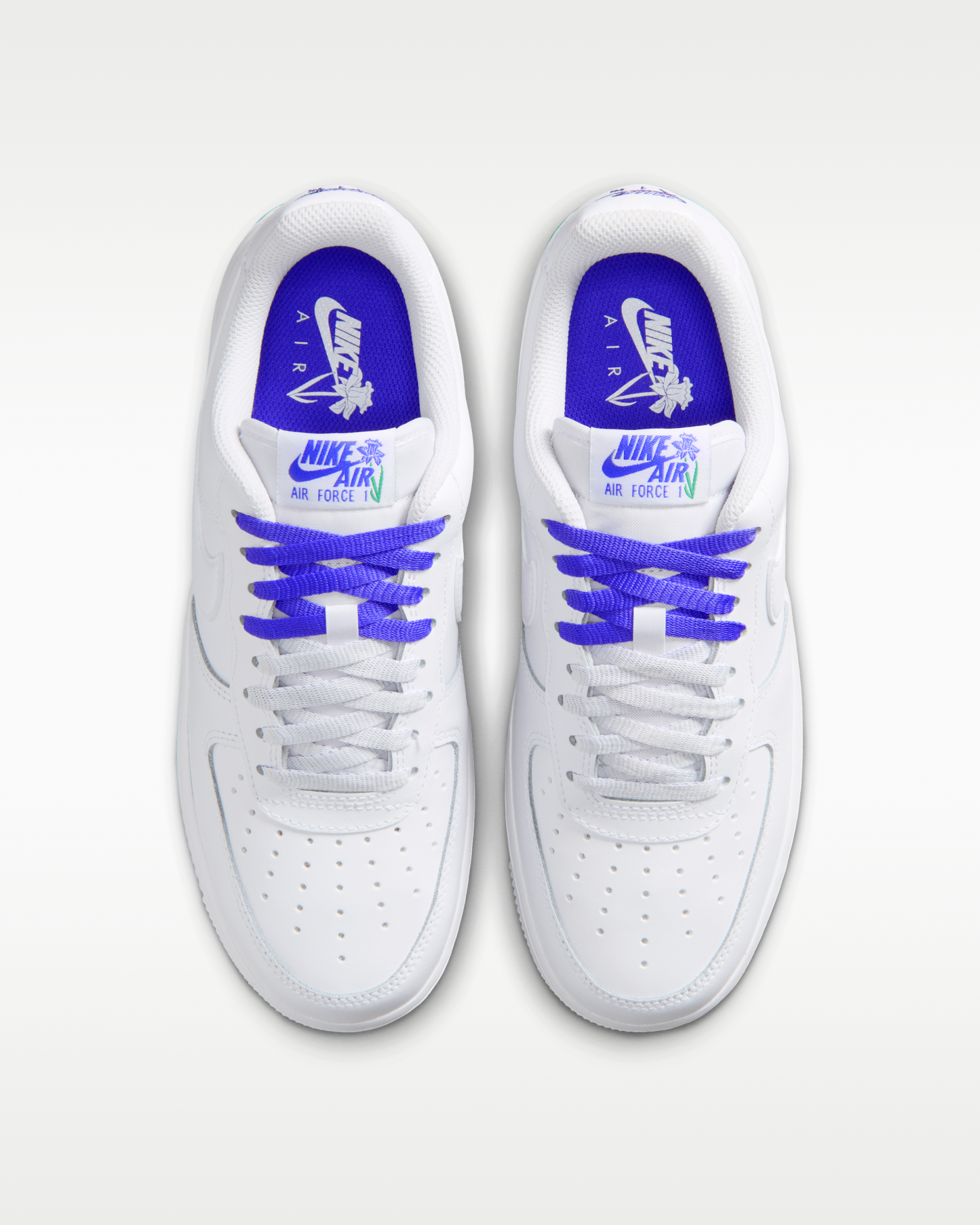 Nike Air Force 1 '07 SE Women's Shoes - White/Persian Violet/Stadium Green/White - View 4