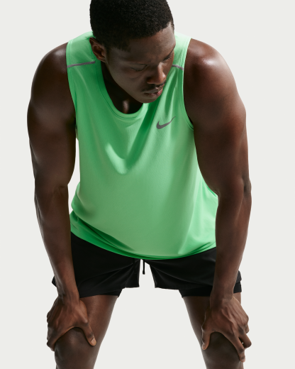 Nike Miler Men's Dri-FIT Running Tank Top - Illusion Green - View 6