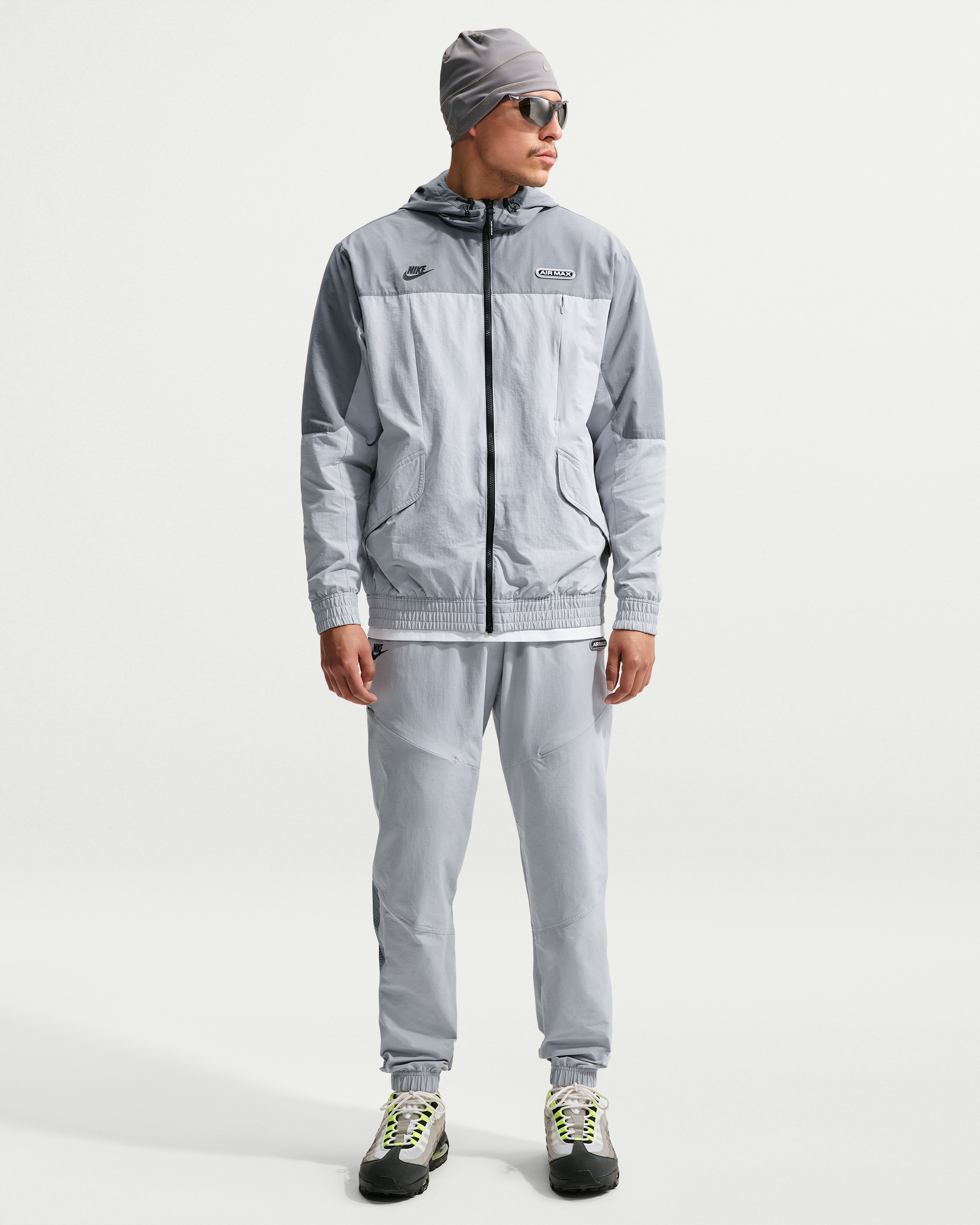 Nike Air Max Men's Woven Jacket - Wolf Grey/Cool Grey/Black - View 4