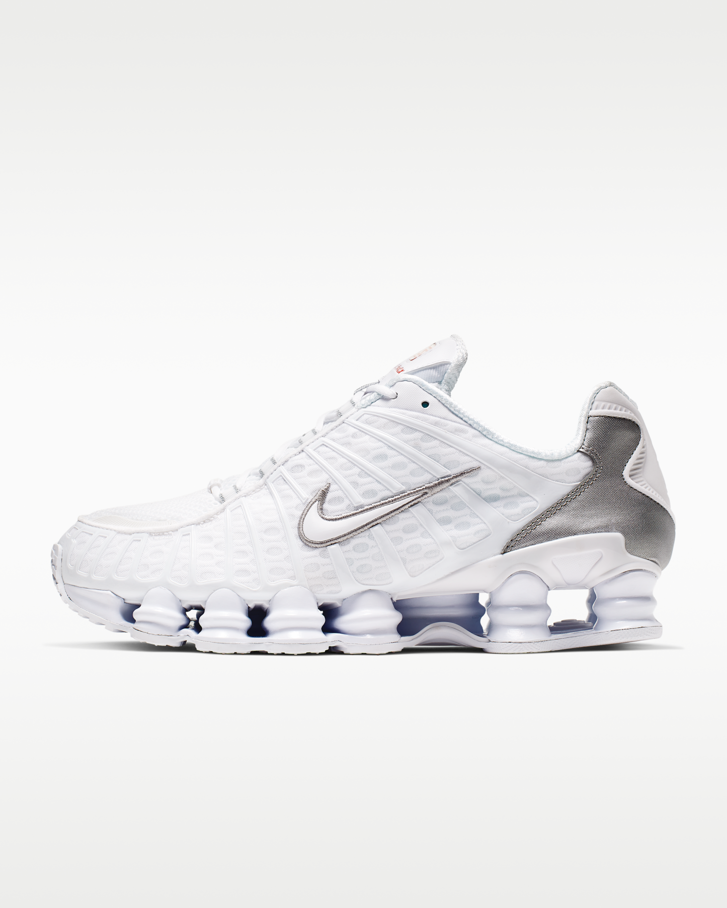 Nike Shox TL Men's Shoes - White/Metallic Silver/Max Orange/White - View 1
