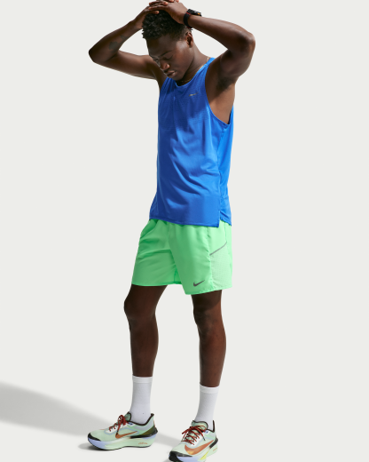 Nike Miler Men's Dri-FIT 18cm (approx.) Brief-Lined Running Shorts - Illusion Green/Cucumber Calm - View 4