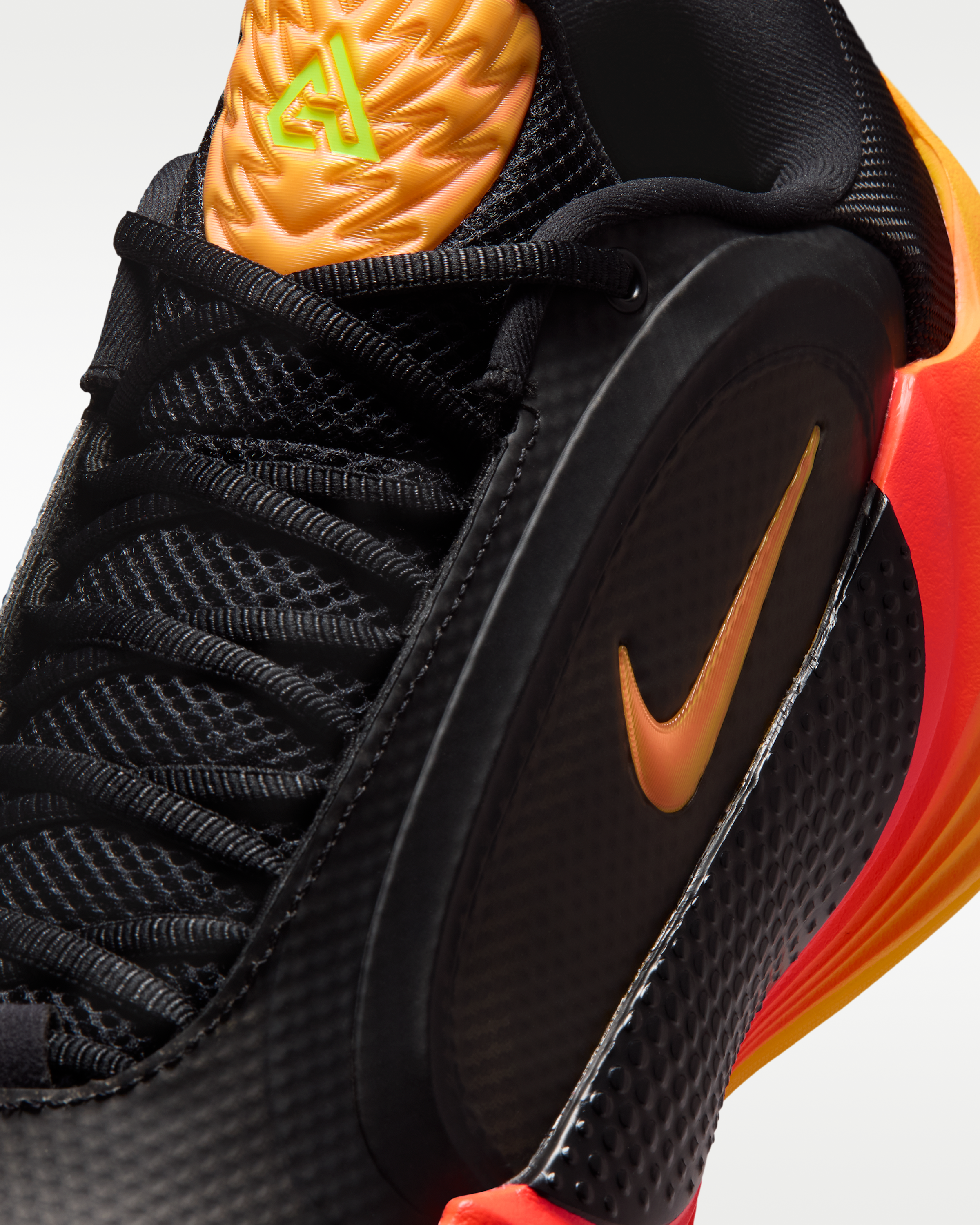 Giannis Freak 8 'Inferno' Basketball Shoes - Black/Laser Crimson/Metallic Silver/Laser Orange - View 7