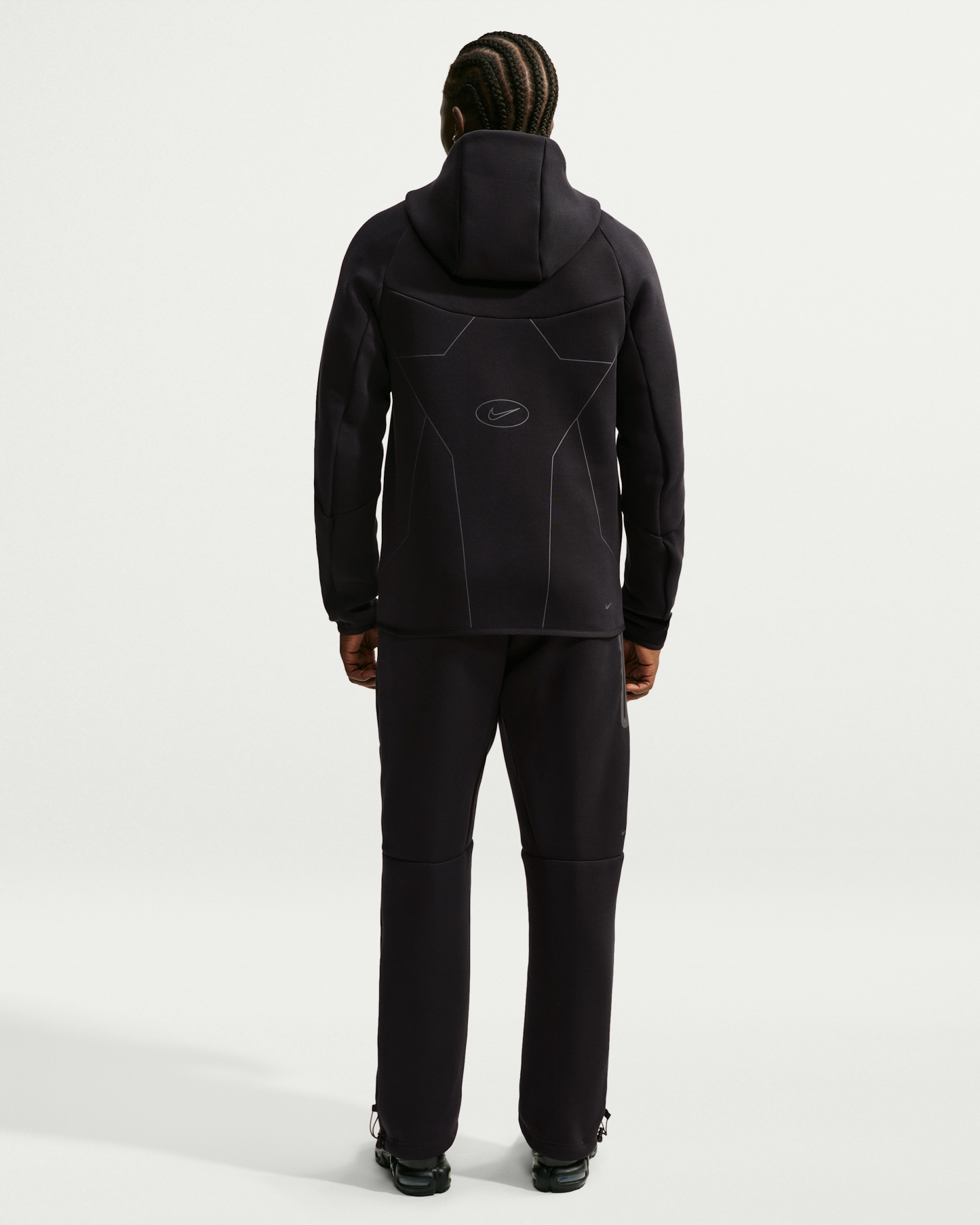 Nike Tech Men's Full-Zip Fleece Windrunner Hoodie - Black - View 5