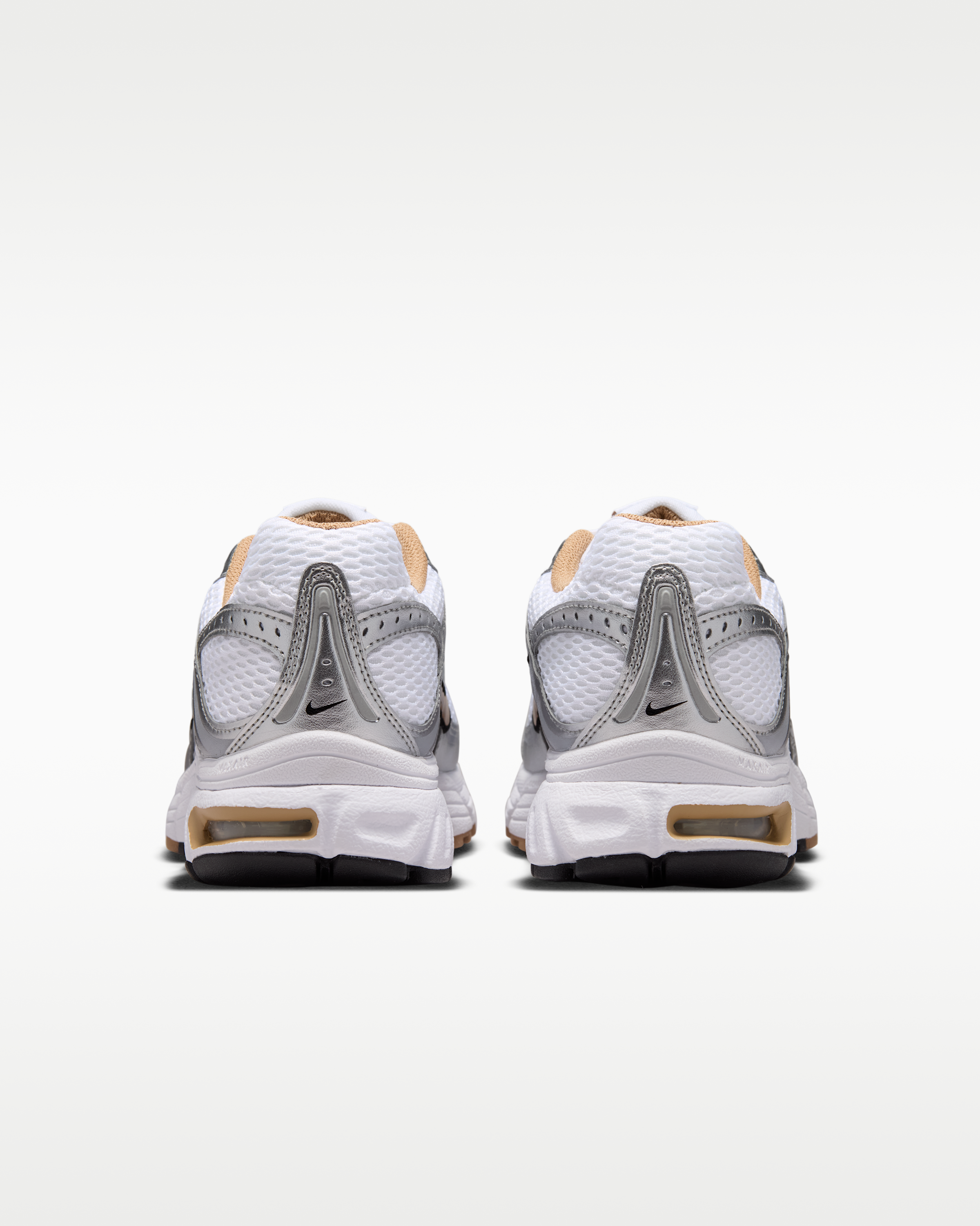 Nike Air Max Moto 2K Women's Shoes with Reflective Design Accents - White/Metallic Silver/Black/British Khaki - View 6