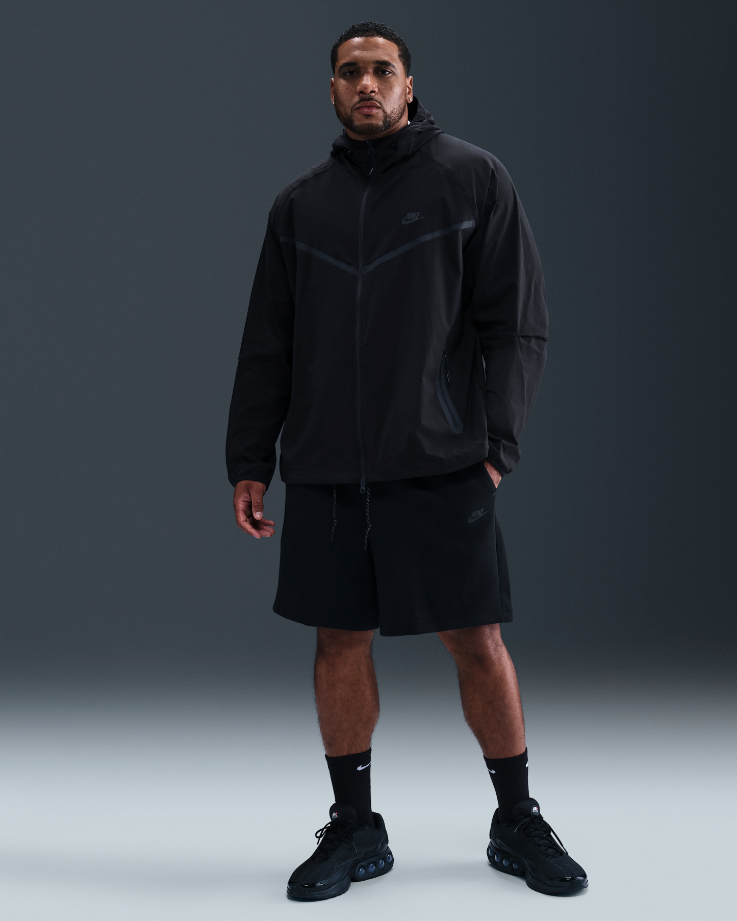 Nike Tech Men's Fleece Shorts - Black/Black - View 6