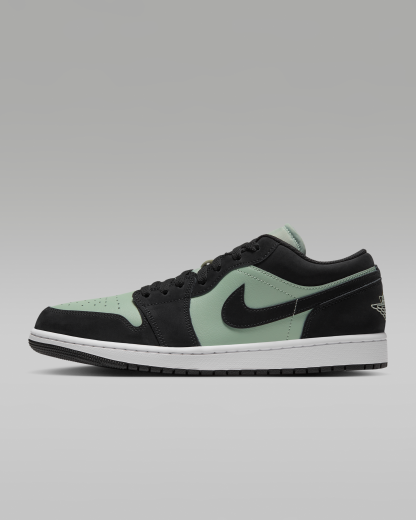 Air Jordan 1 Low Men's Shoes - Black/White/Pistachio Frost - View 1