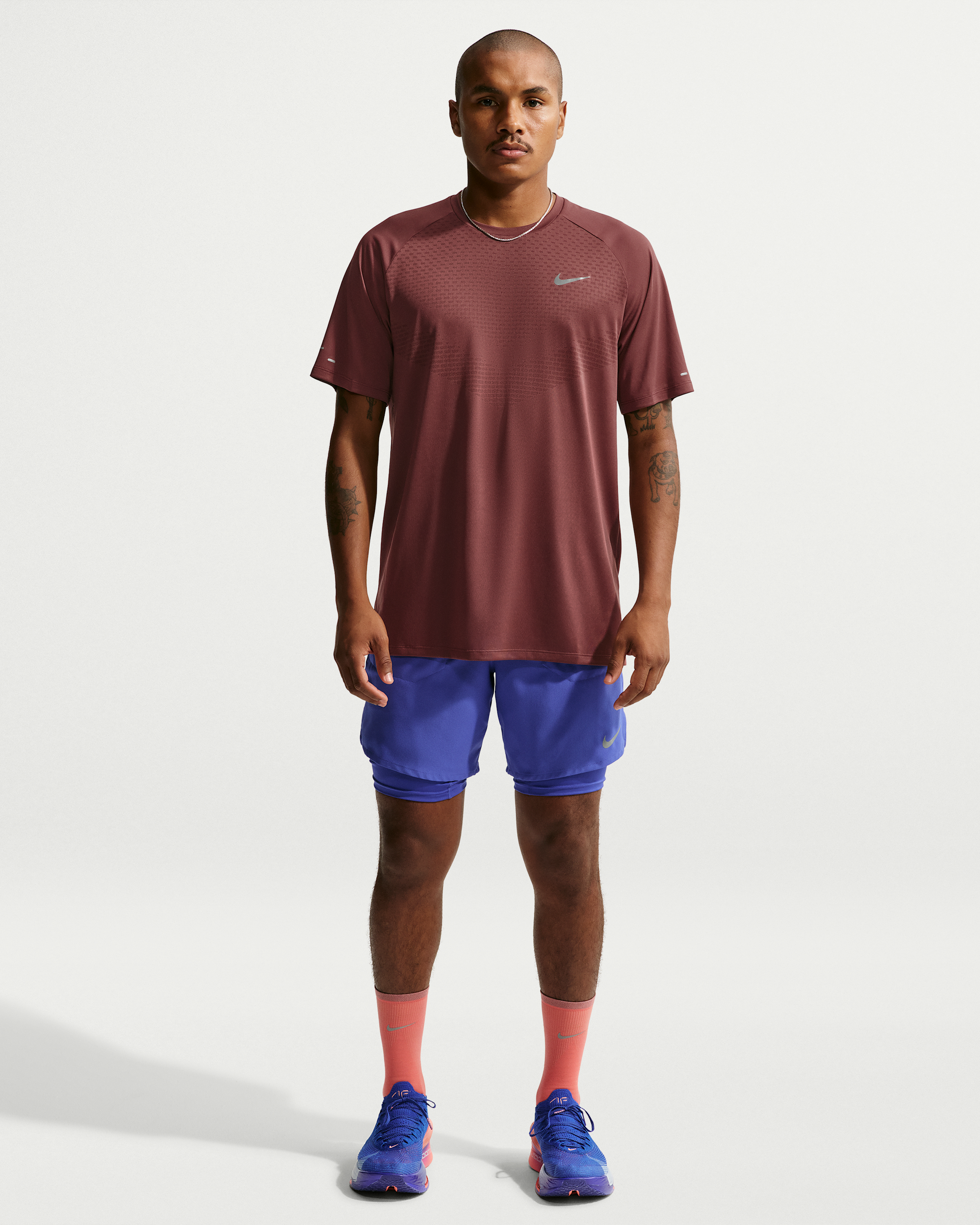 Nike Stride Men's Dri-FIT ADV Short-Sleeve Running Top - Light Boulder - View 4
