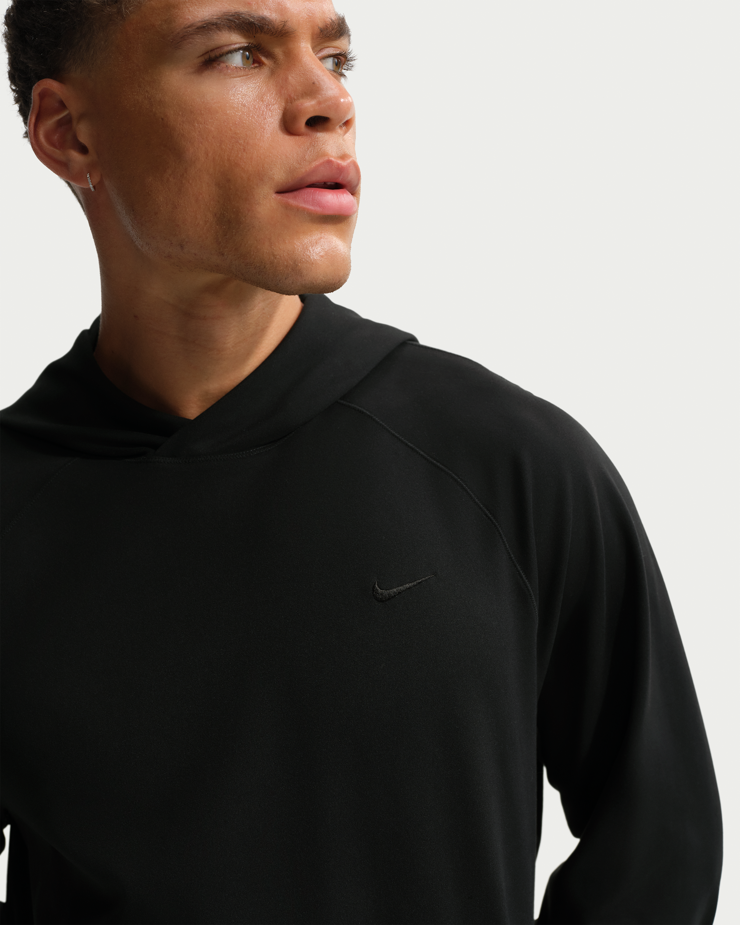 Nike Primary NanoKnit Men's Dri-FIT UV Protection Pullover Performance Hoodie - Black/Black - View 3