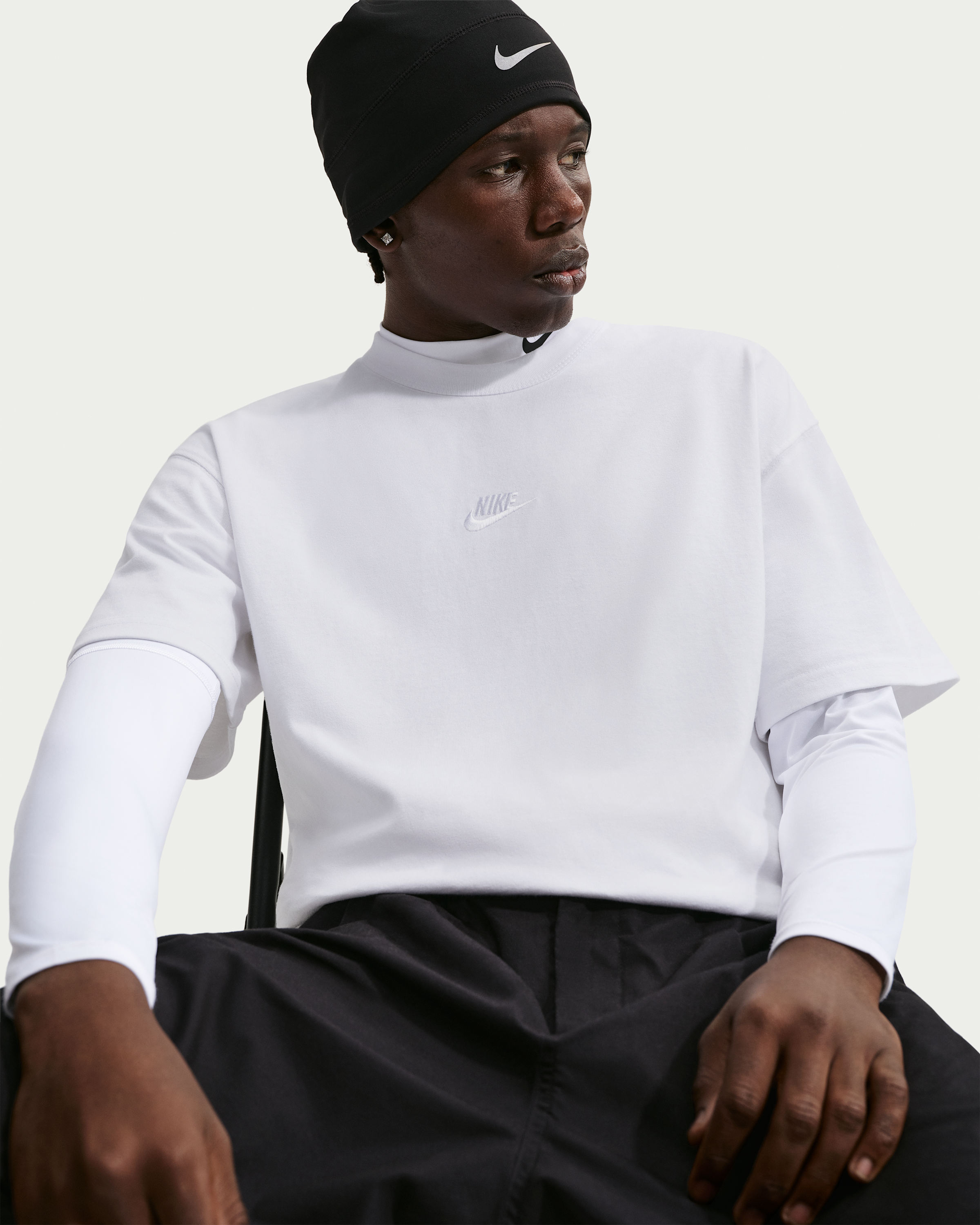 Nike Sportswear Premium Essentials Men's T-Shirt - White - View 3