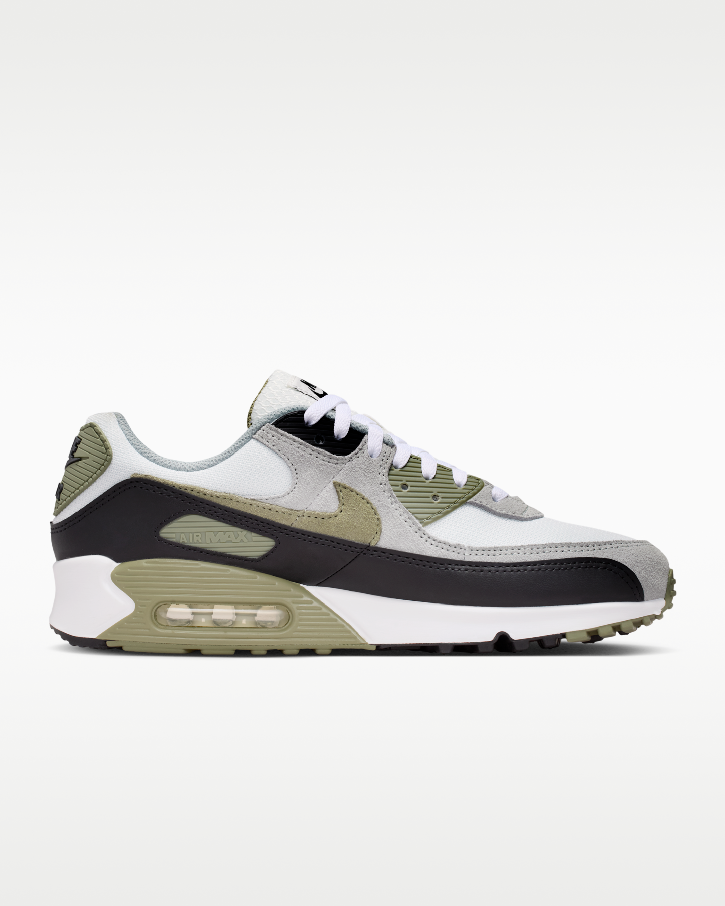 Nike Air Max 90 Men's Shoes - Summit White/Light Pumice/Black/Silver Sage - View 3