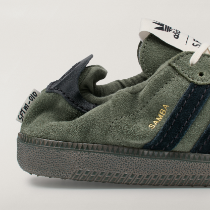 adidas SAMBA OG SFTM Shoes - Base Green / Core Black / Gold Metallic - View 8