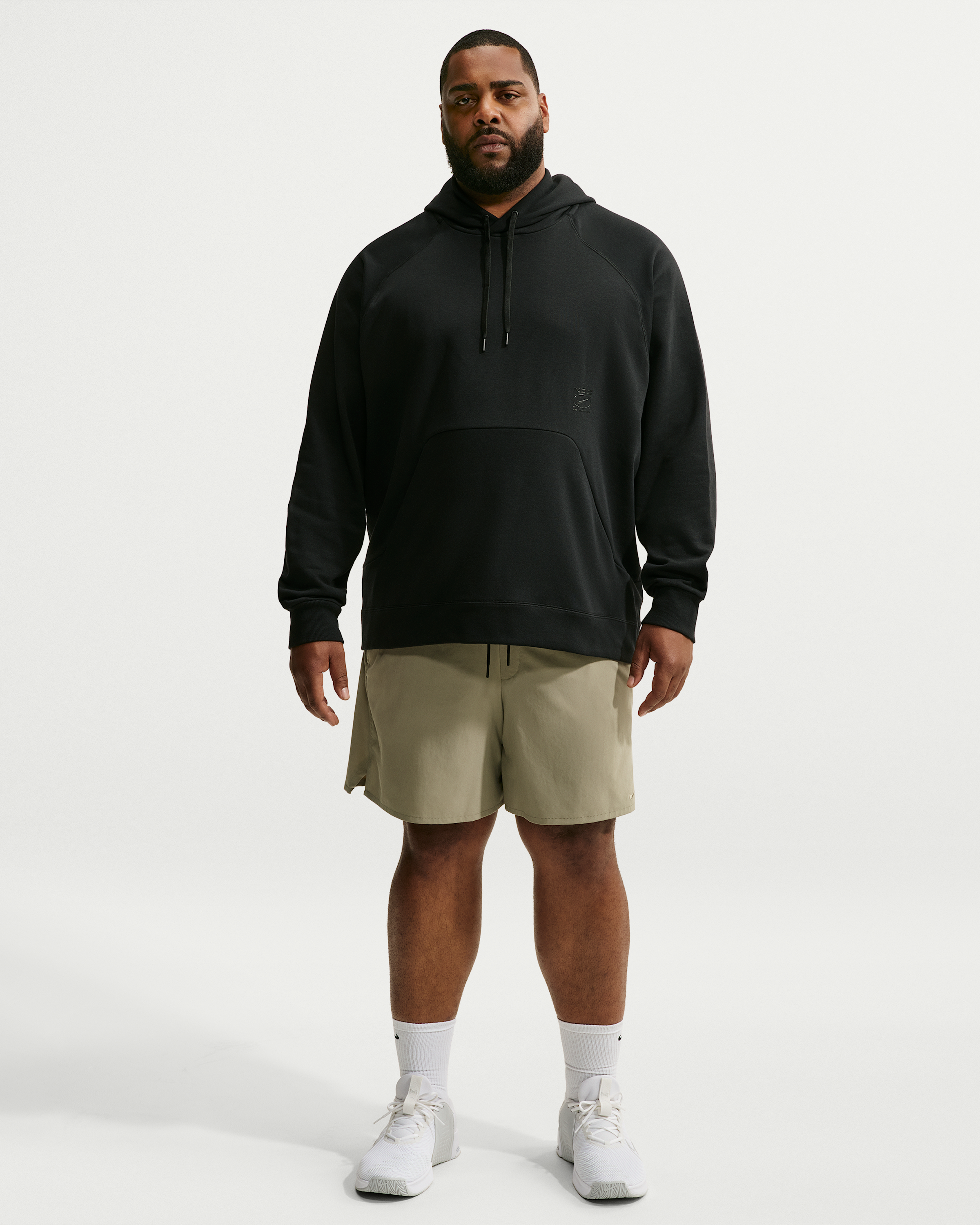 Nike N.A.C. Men's Dri-FIT Oversized Fleece Training Hoodie - Black/Black - View 9