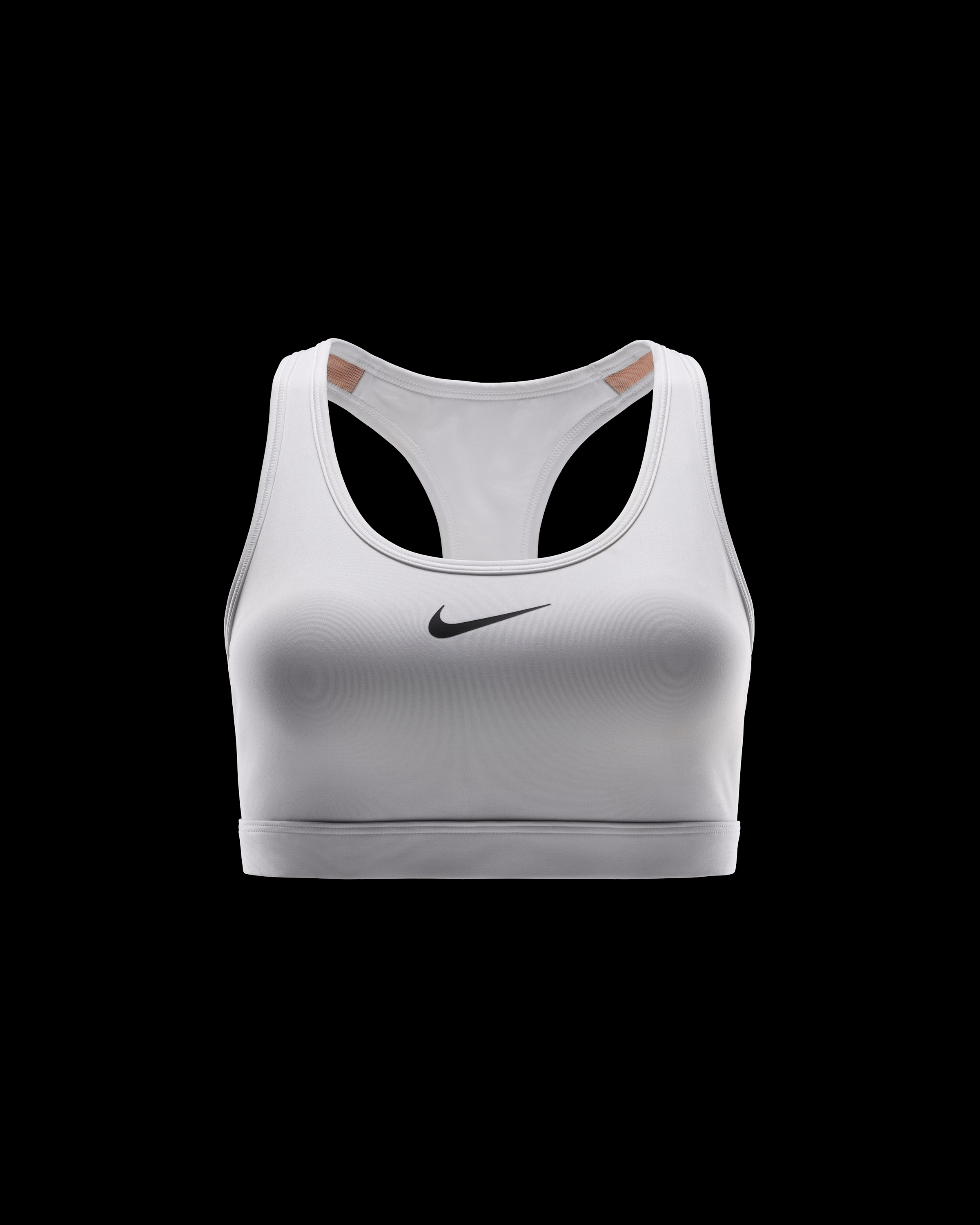 Nike Swoosh Women's Medium-Support Padded Sports Bra - White/Stone Mauve/Black - View 7