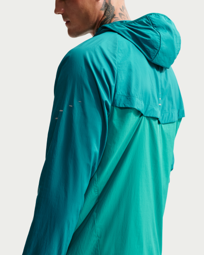 Nike Stride Men's Repel UV Running Jacket - Bright Spruce/Energy - View 2