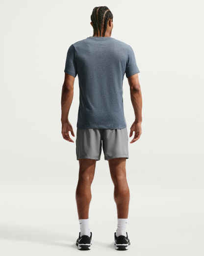 Nike Dri-FIT Men's Fitness T-Shirt - Obsidian Heather/Matte Silver - View 5