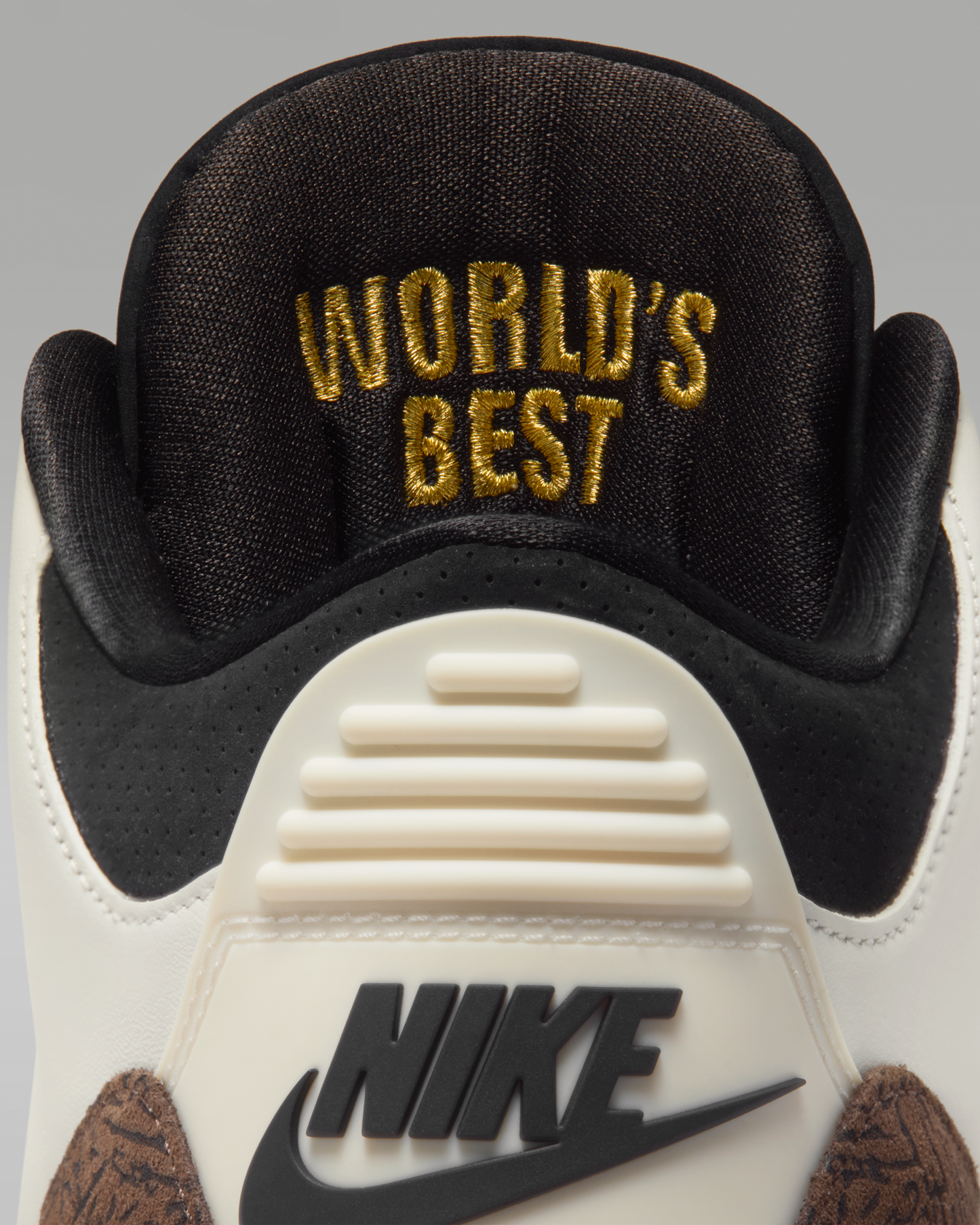 Air Jordan 3 'World's Best' Men's Shoes - Sail/University Red/Pale Ivory/Black - View 9