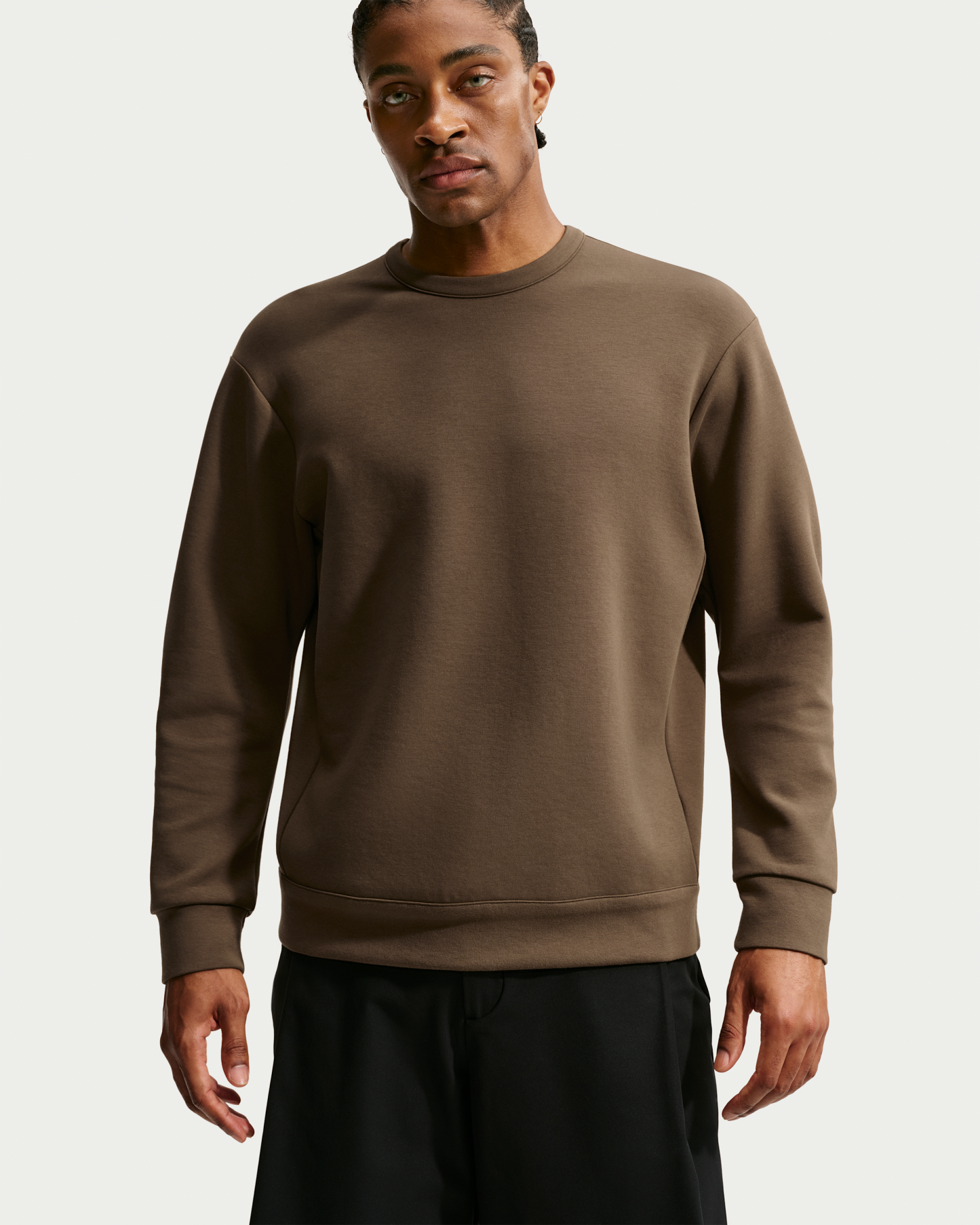 Nike 24.7 ImpossiblySoft Men's Dri-FIT Crew - Dark Hazel/Black/Velvet Brown - View 1