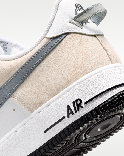 Nike Air Force 1 '07 LV8 Men's Shoes - White/Black/Cool Grey/Metallic Cool Grey - View 8