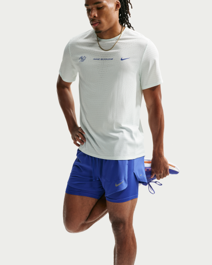 Nike Stride Men's Dri-FIT 13cm (approx.) Hybrid Running Shorts - Lapis - View 4