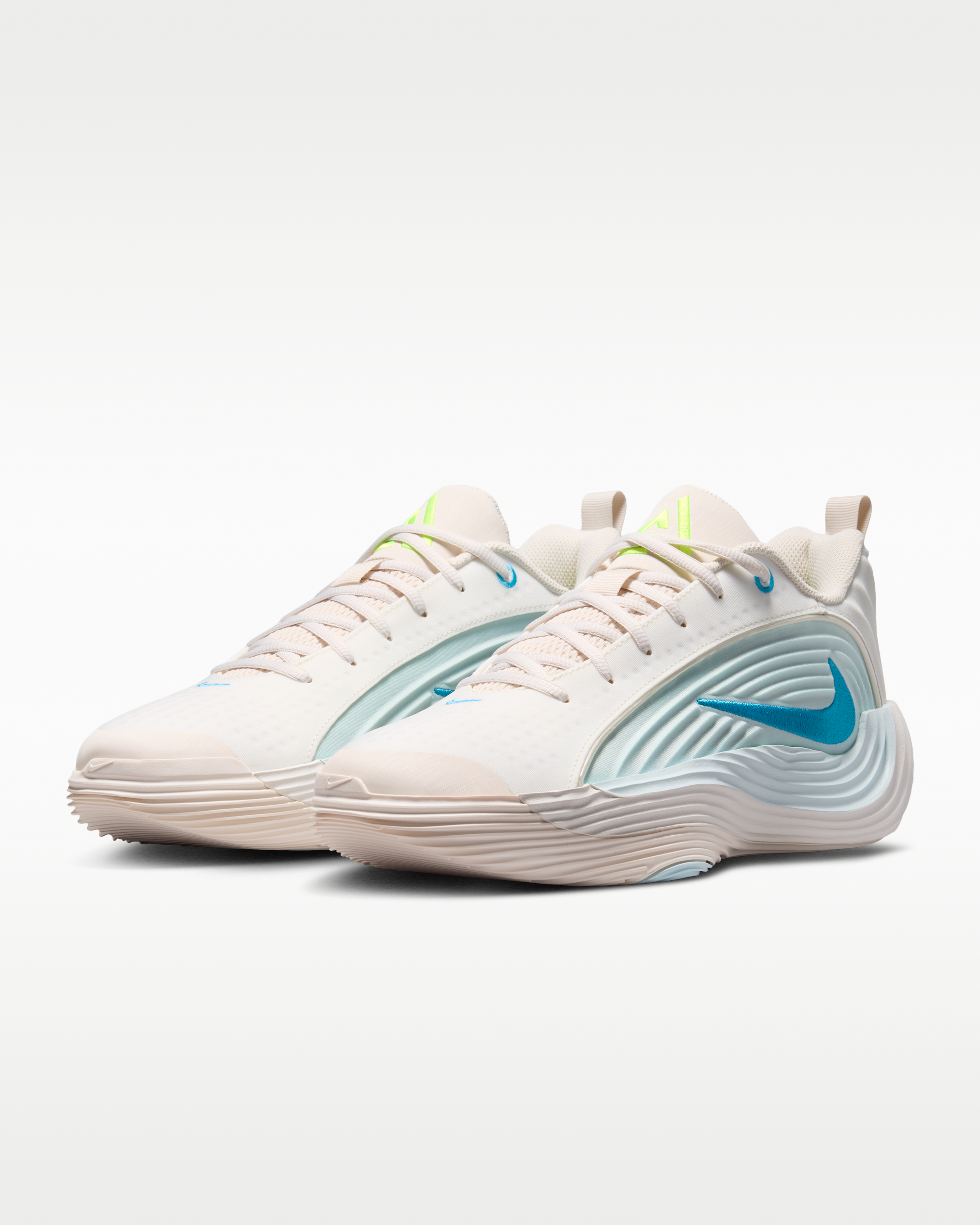 Giannis Immortality 5 Basketball Shoes - Sail/Glacier Blue/Chalk/Light Current Blue - View 5