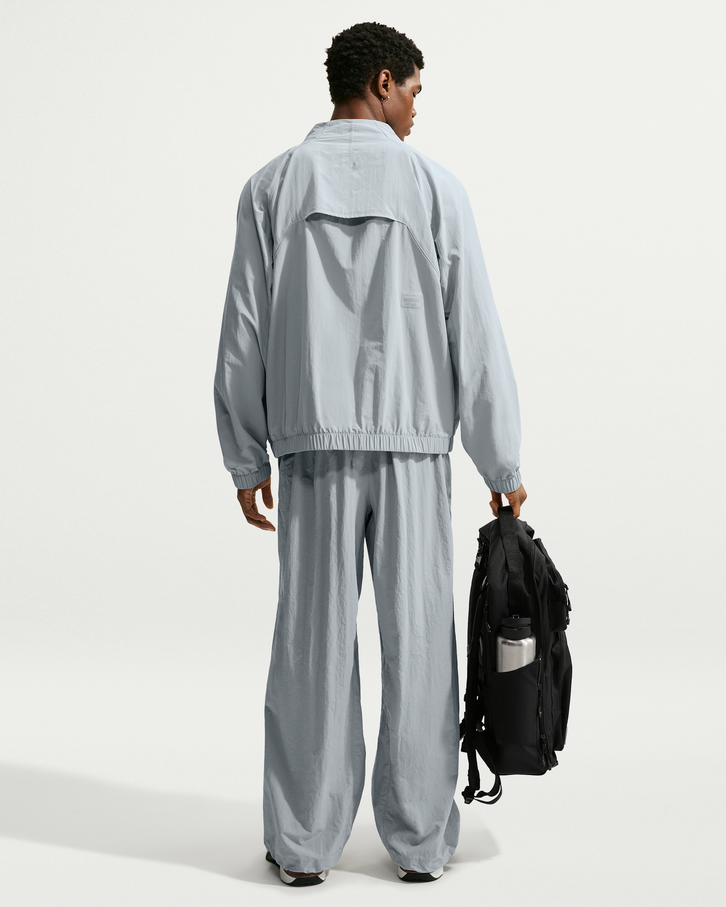 Nike Men's N.A.C. Dri-FIT Oversized Full-Zip Woven Jacket - Light Smoke Grey/Light Smoke Grey - View 5