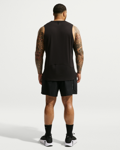 Nike Pro Men's Dri-FIT Training Tank - Black/White - View 10