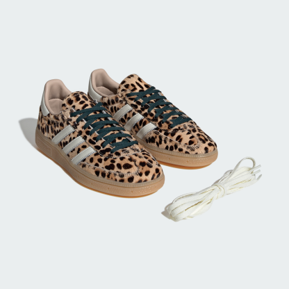 adidas Leopard Print Handball Spezial Shoes - Magic Beige / Ivory / Aurora Ivy - View 4
