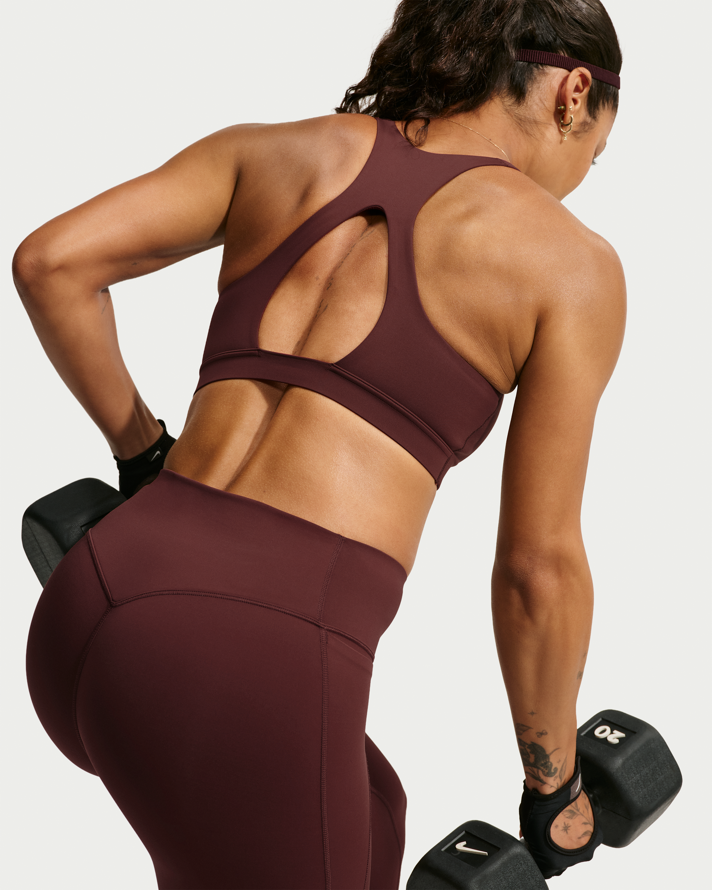 Nike Universa Women's Medium-Support Padded Sport Bra - Mystic Dates/Mystic Dates/Burgundy Crush - View 2