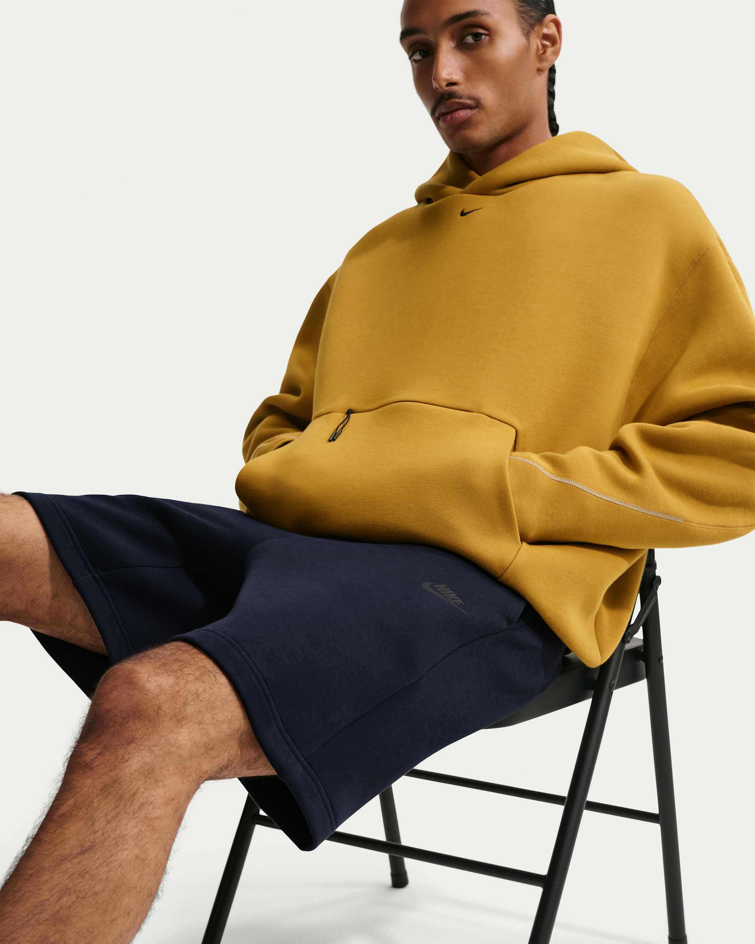 Nike Tech Men's Fleece Shorts - Obsidian/Black - View 4