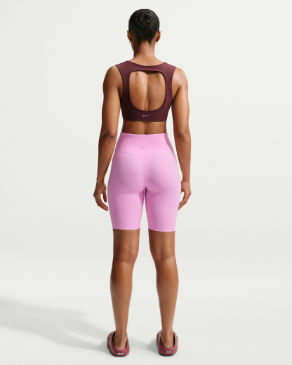 Nike Zenvy Women's High-Waisted 20.5cm (approx.) Biker Shorts - Pink Rise/Cool Grey - View 5