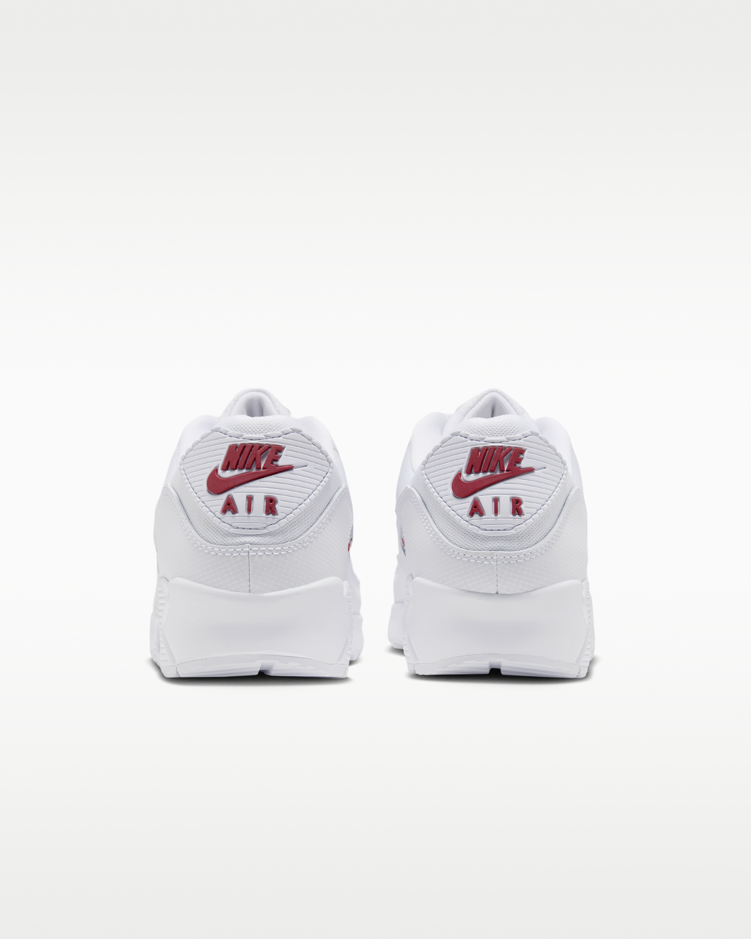 Nike Air Max 90 Men's Shoes - White/Tough Red/White - View 6