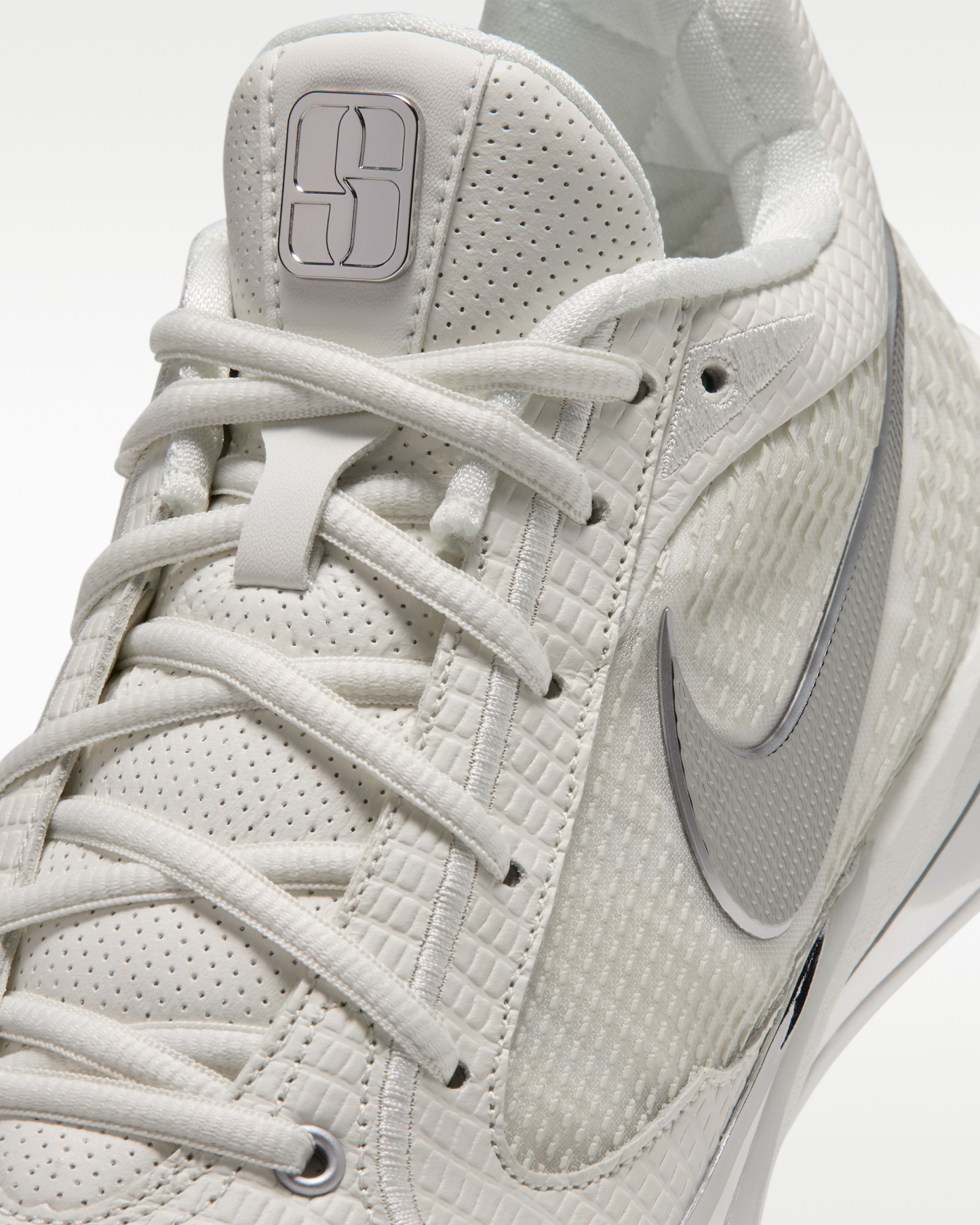 Sabrina 4 'White Label LX' Basketball Shoes - Sail/Sail/Metallic Silver - View 7