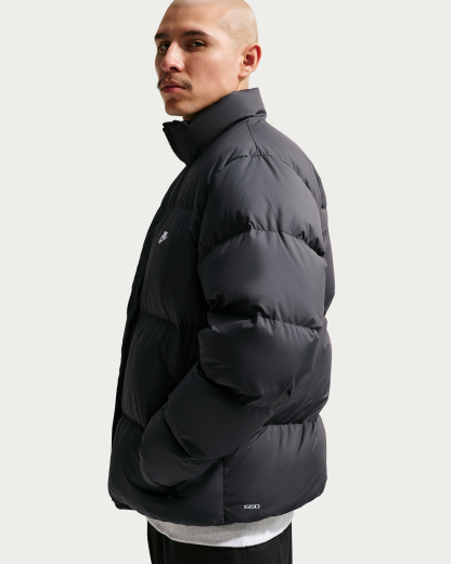 Nike Sportswear Club Men's Therma-FIT Down Puffer Jacket - Black/White - View 3