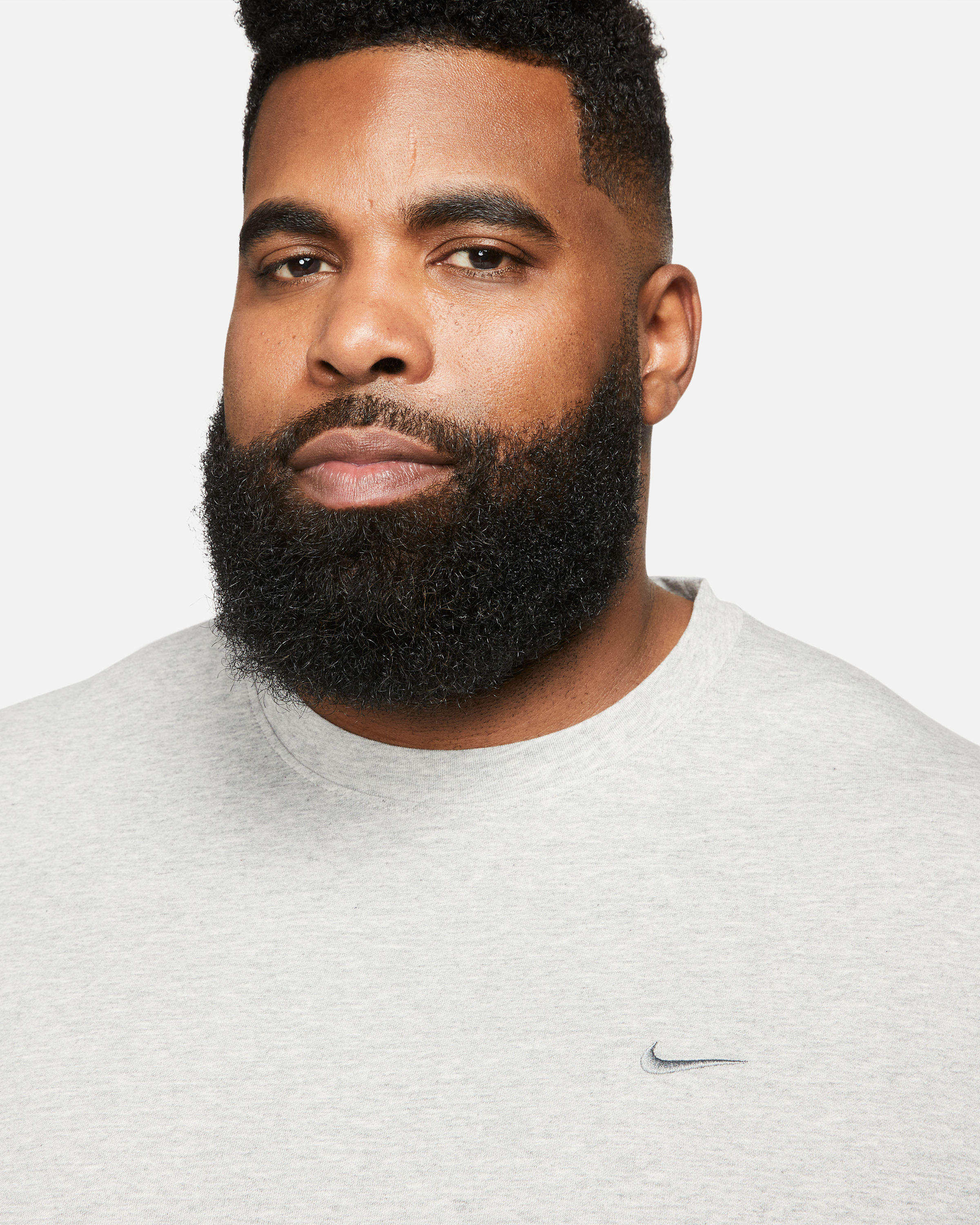 Nike Primary Men's Dri-FIT Short-sleeve Versatile Top - Dark Grey Heather/Heather/Smoke Grey - View 10