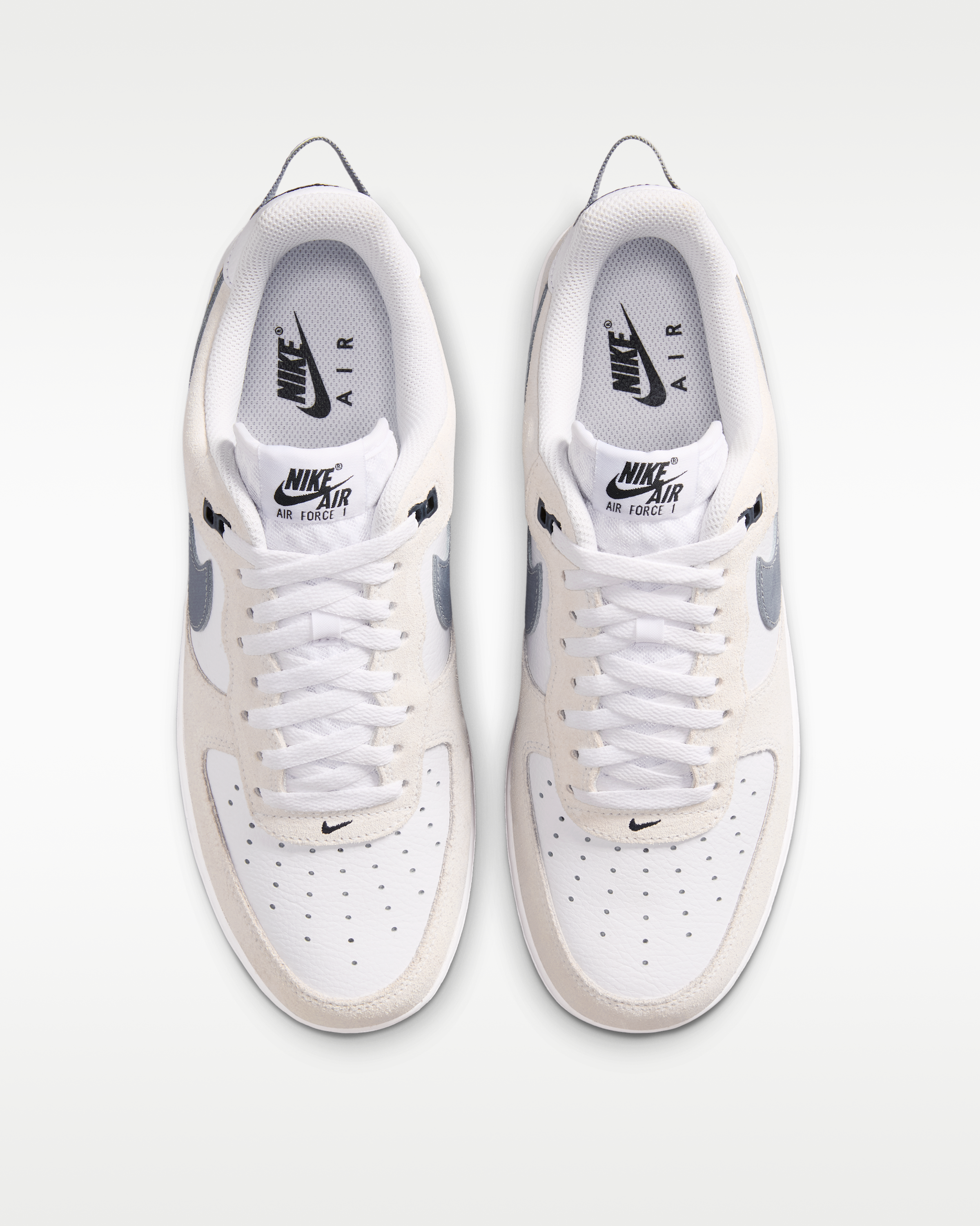 Nike Air Force 1 '07 LV8 Men's Shoes - White/Black/Cool Grey/Metallic Cool Grey - View 4