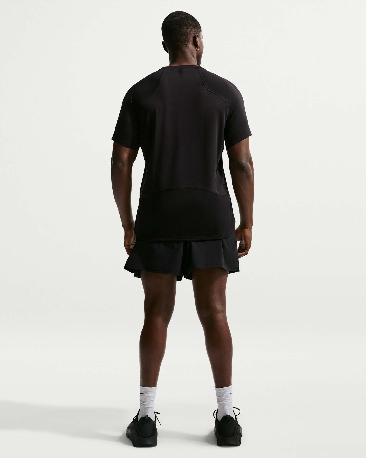 Nike Pro Training Men's Dri-FIT Short-Sleeve Top - Black/White - View 11