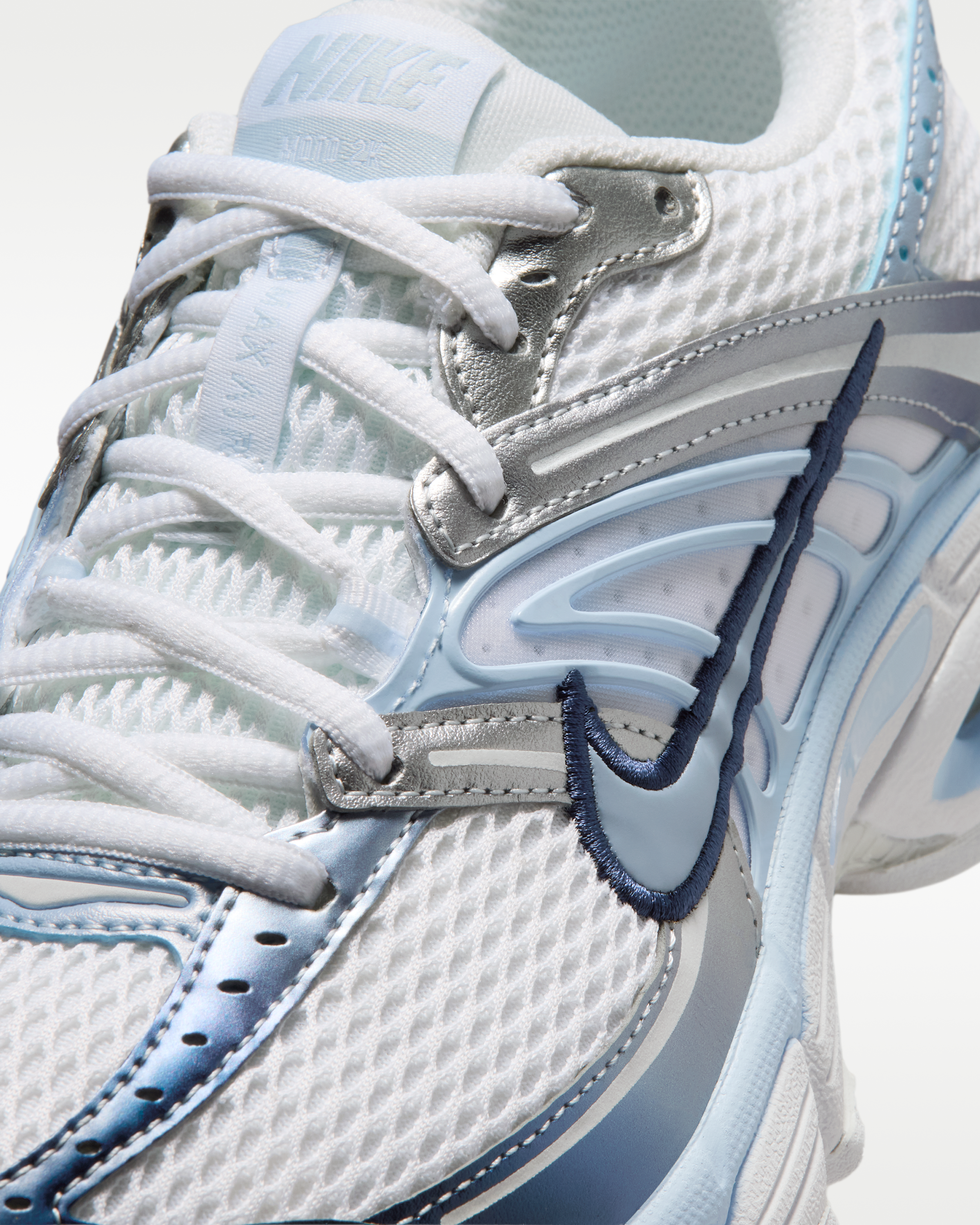 Nike Air Max Moto 2K Women's Shoes - White/Metallic Silver/Midnight Navy/Hydrogen Blue - View 7