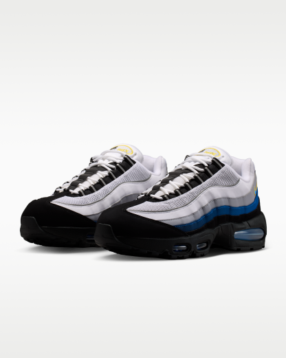 Nike Air Max 95 Big Bubble Men's Shoes - White/Black/Reflect Silver/Royal Blue - View 5