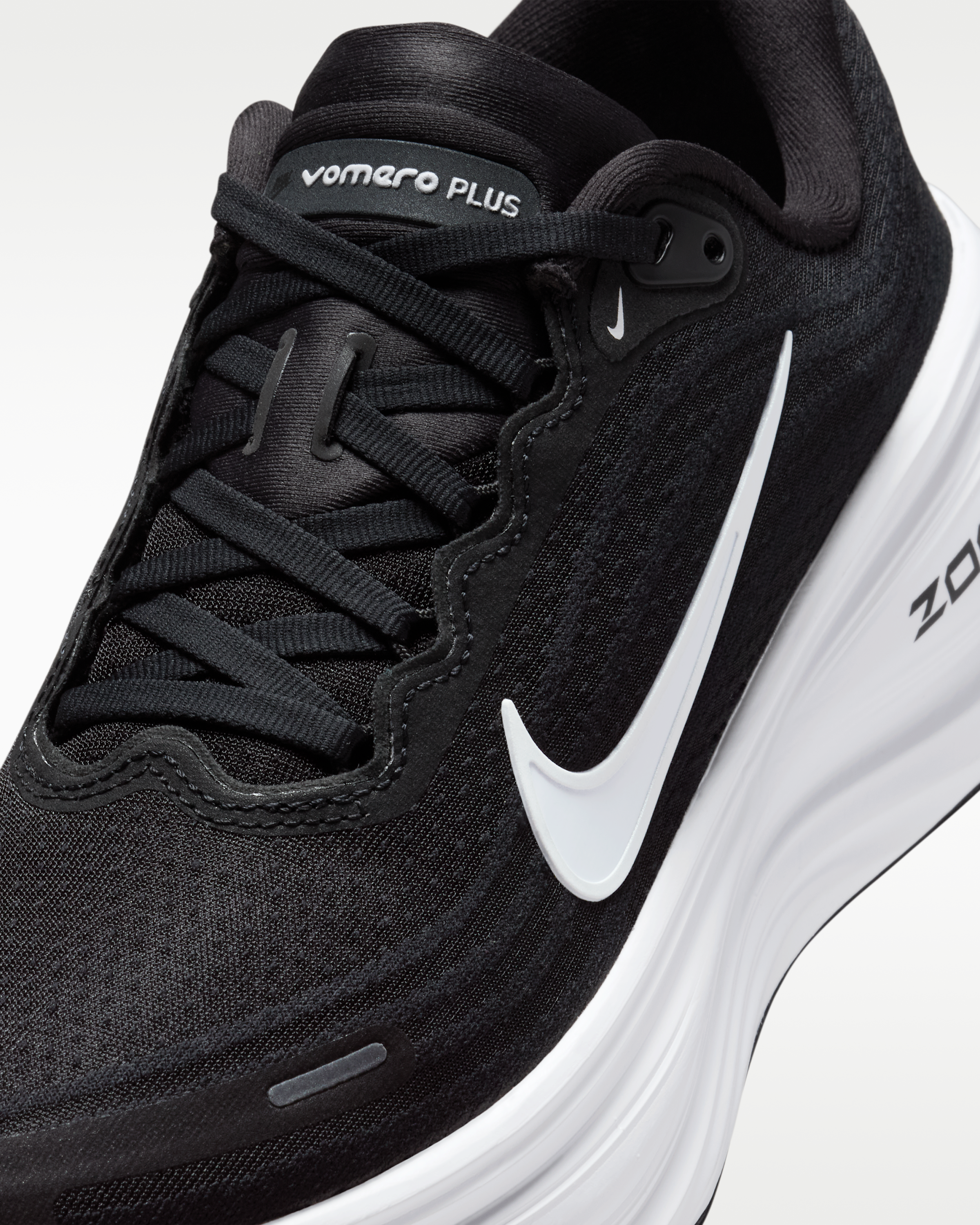 Nike Vomero Plus Women's Road Running Shoes - Black/Cool Grey/Metallic Dark Grey/White - View 7